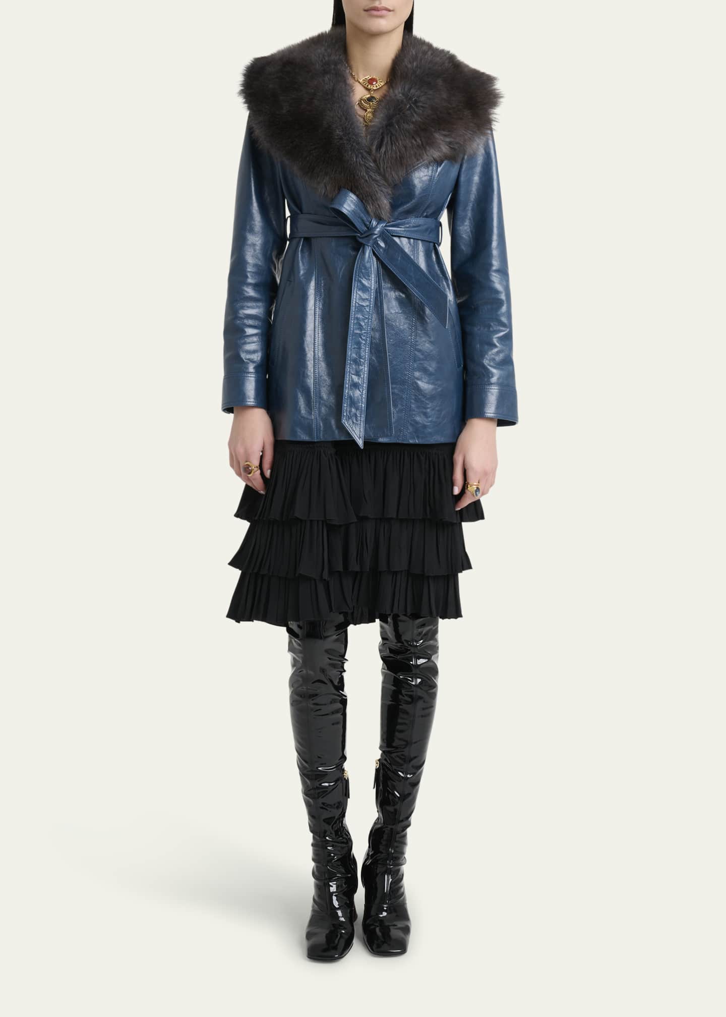 Chloe Ruffle Bermuda Shorts Image 2 of 5