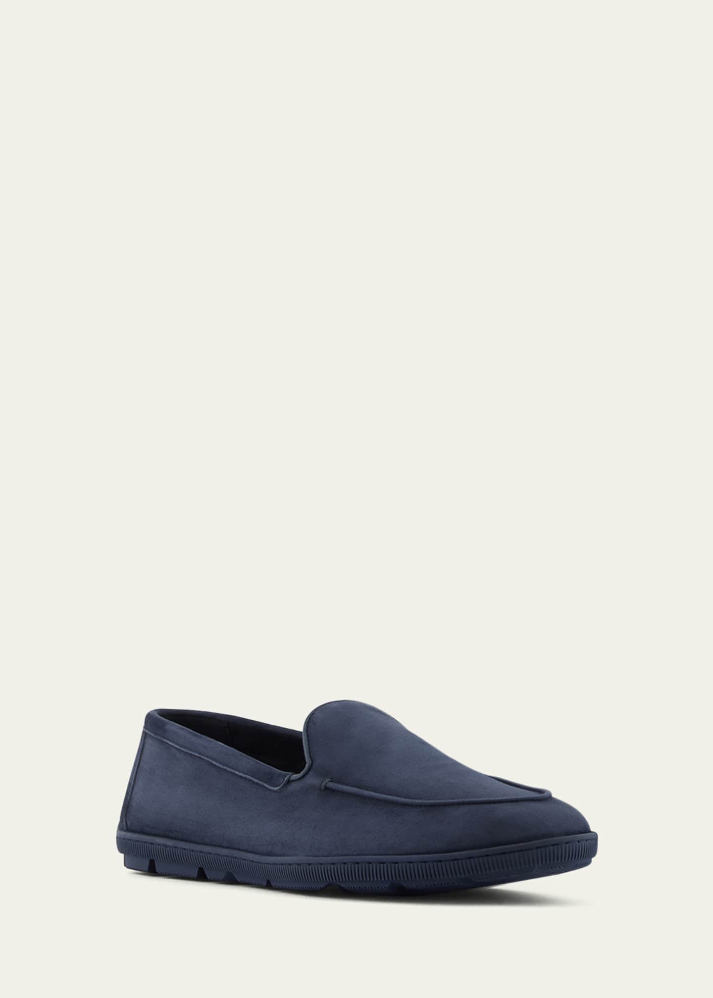 Giorgio Armani Men's Suede Sneaker Loafers - Bergdorf Goodman