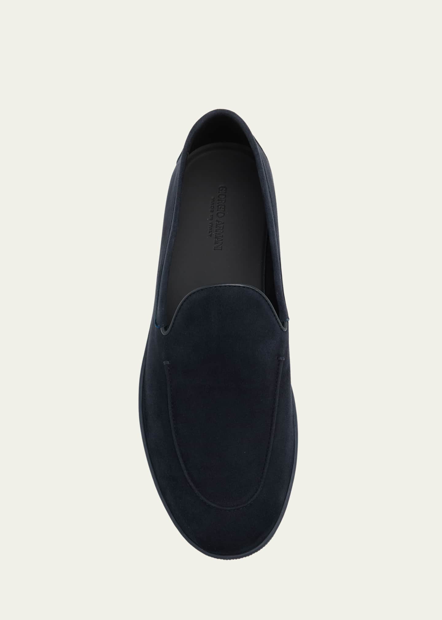 Giorgio Armani Men's Suede Sneaker Loafers - Bergdorf Goodman