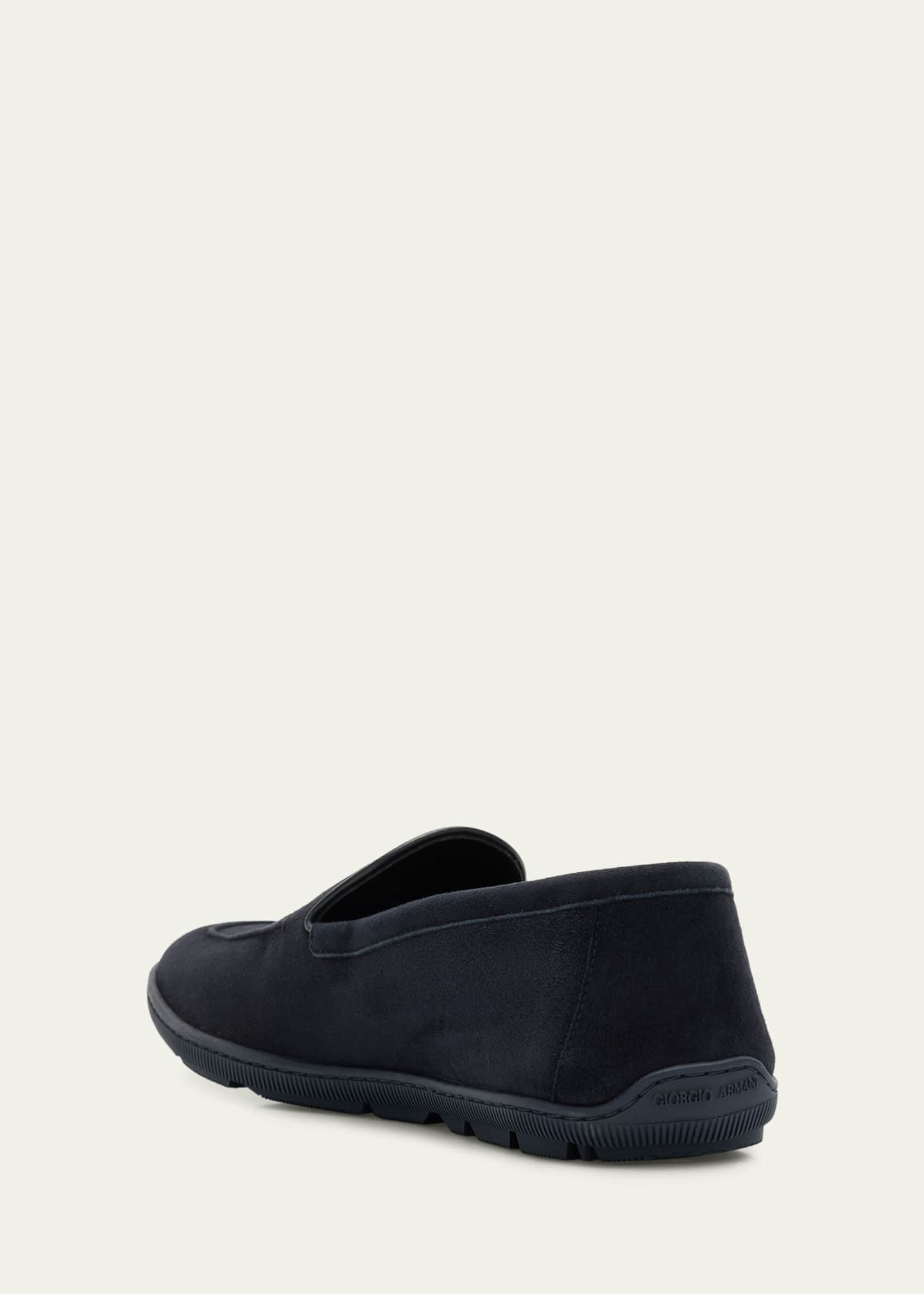 Giorgio Armani Men's Suede Sneaker Loafers - Bergdorf Goodman