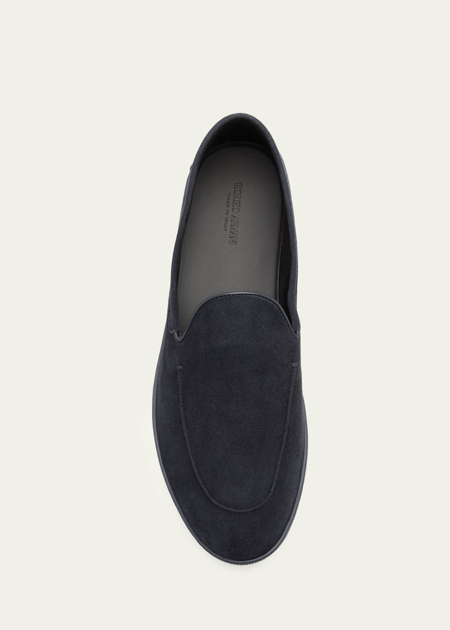 Giorgio Armani Men's Suede Sneaker Loafers - Bergdorf Goodman