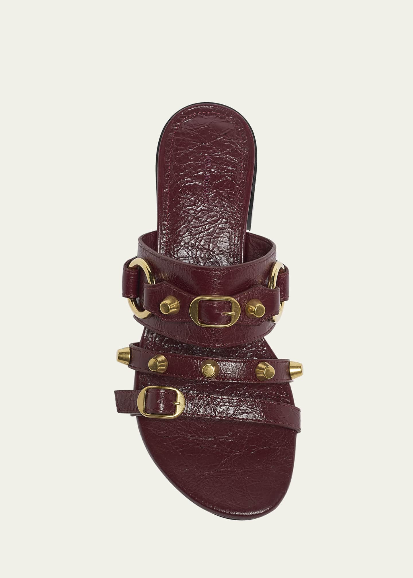 Balenciaga City Leather Block-Heel Sandals Image 5 of 5