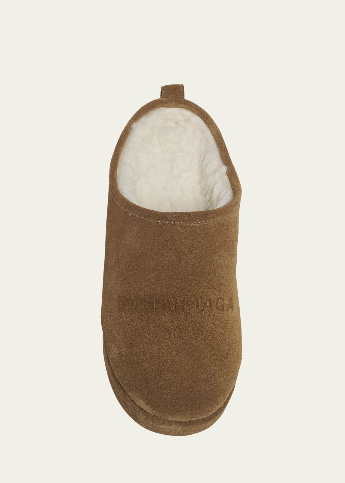 サンダル・ミュール BALENCIAGA Camel Suede Alaska Soft Slippers Women's Alaska Slipper in Beige | Balenciaga US