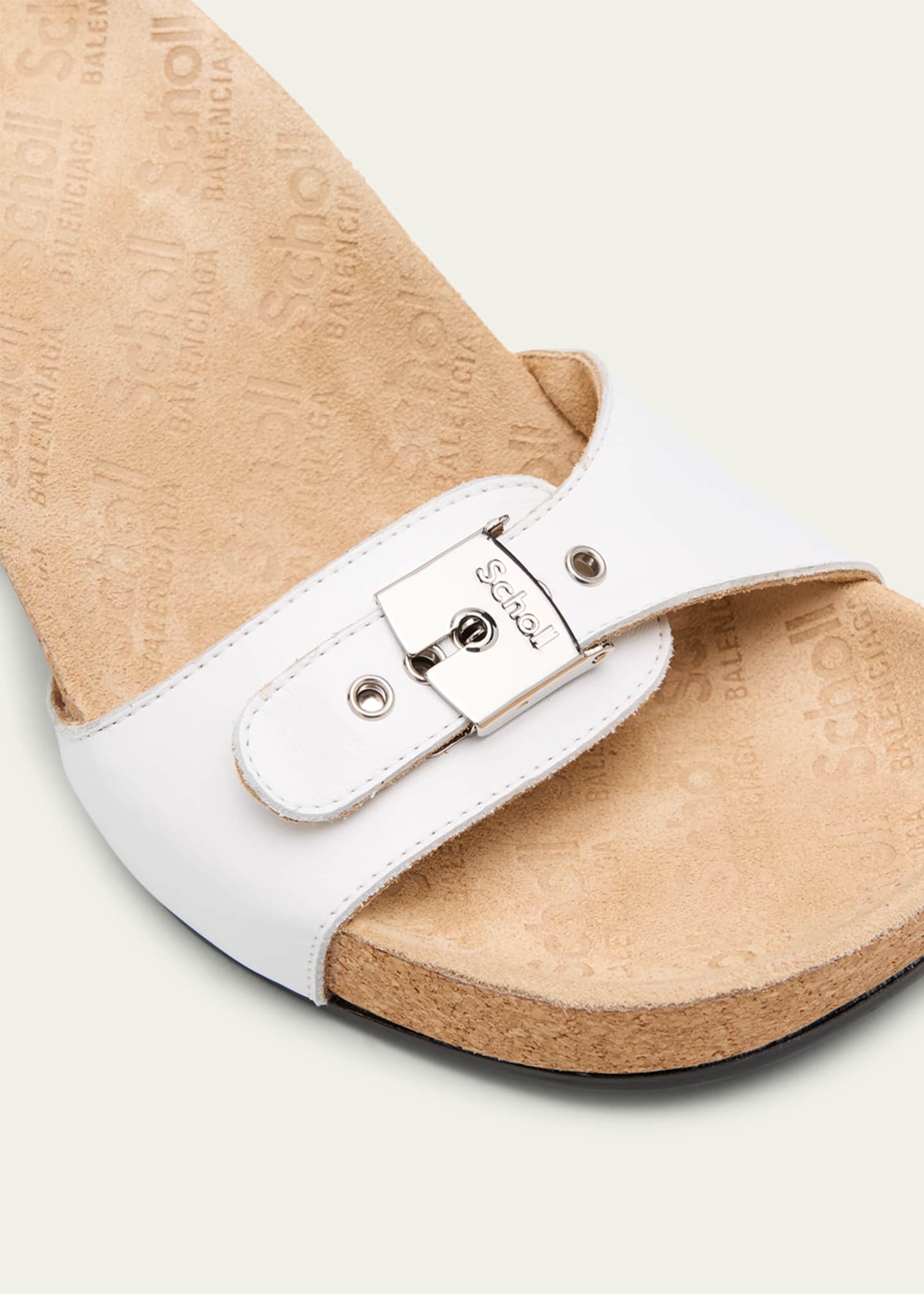 Balenciaga x Scholl Leather Mule Sandals - Bergdorf Goodman