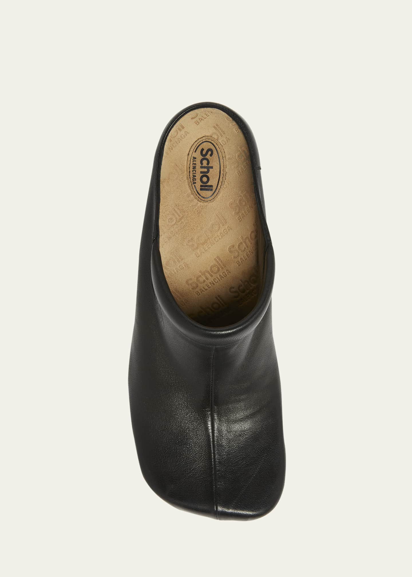 Balenciaga x Scholl Leather Mules - Bergdorf Goodman