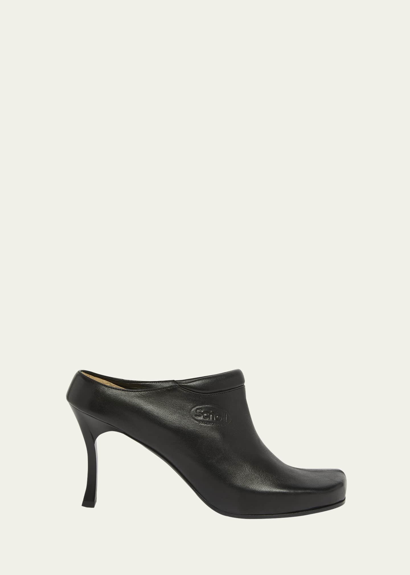 Balenciaga x Scholl Leather Mules - Bergdorf Goodman