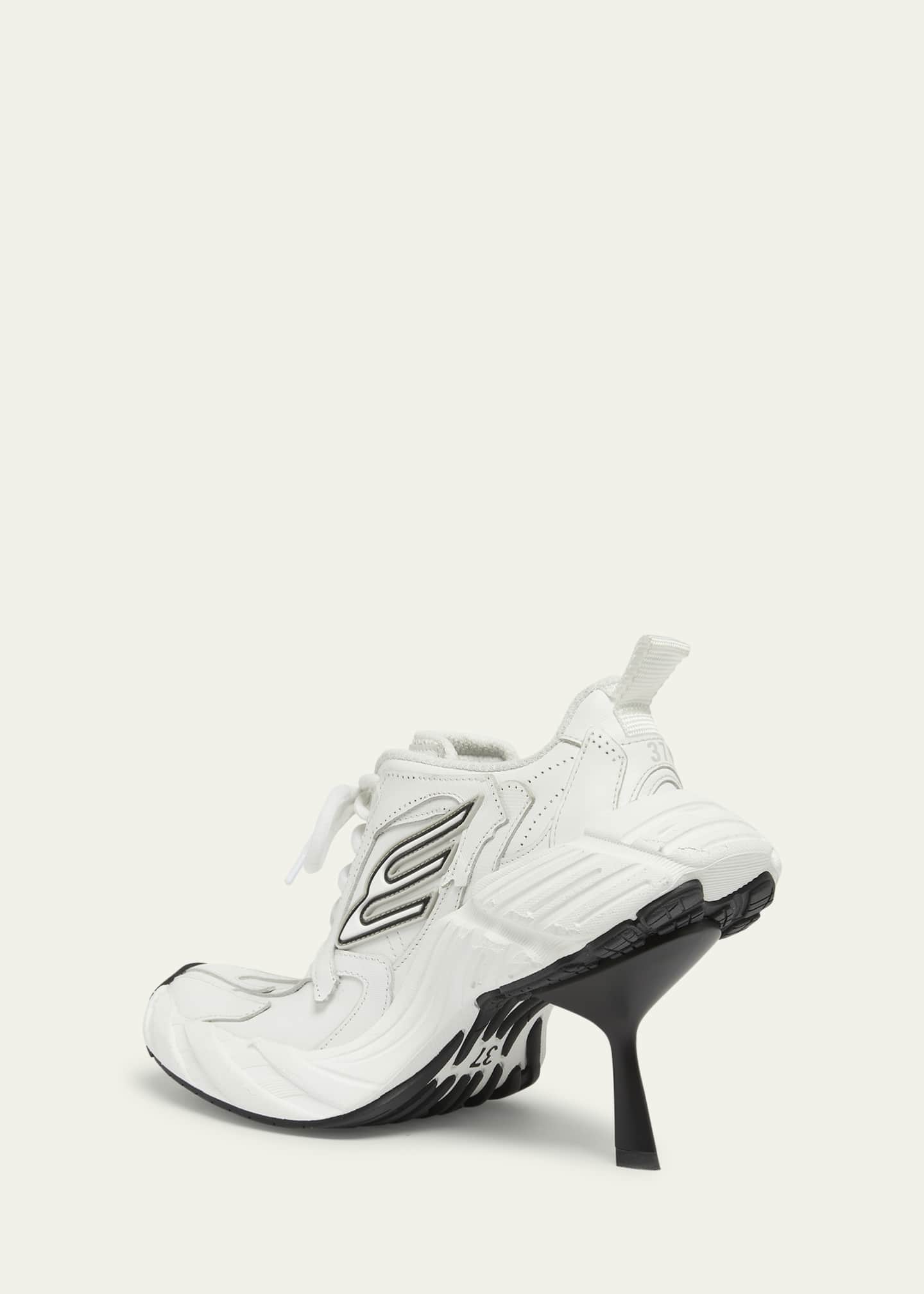 Monday Heeled Leather Sneakers
