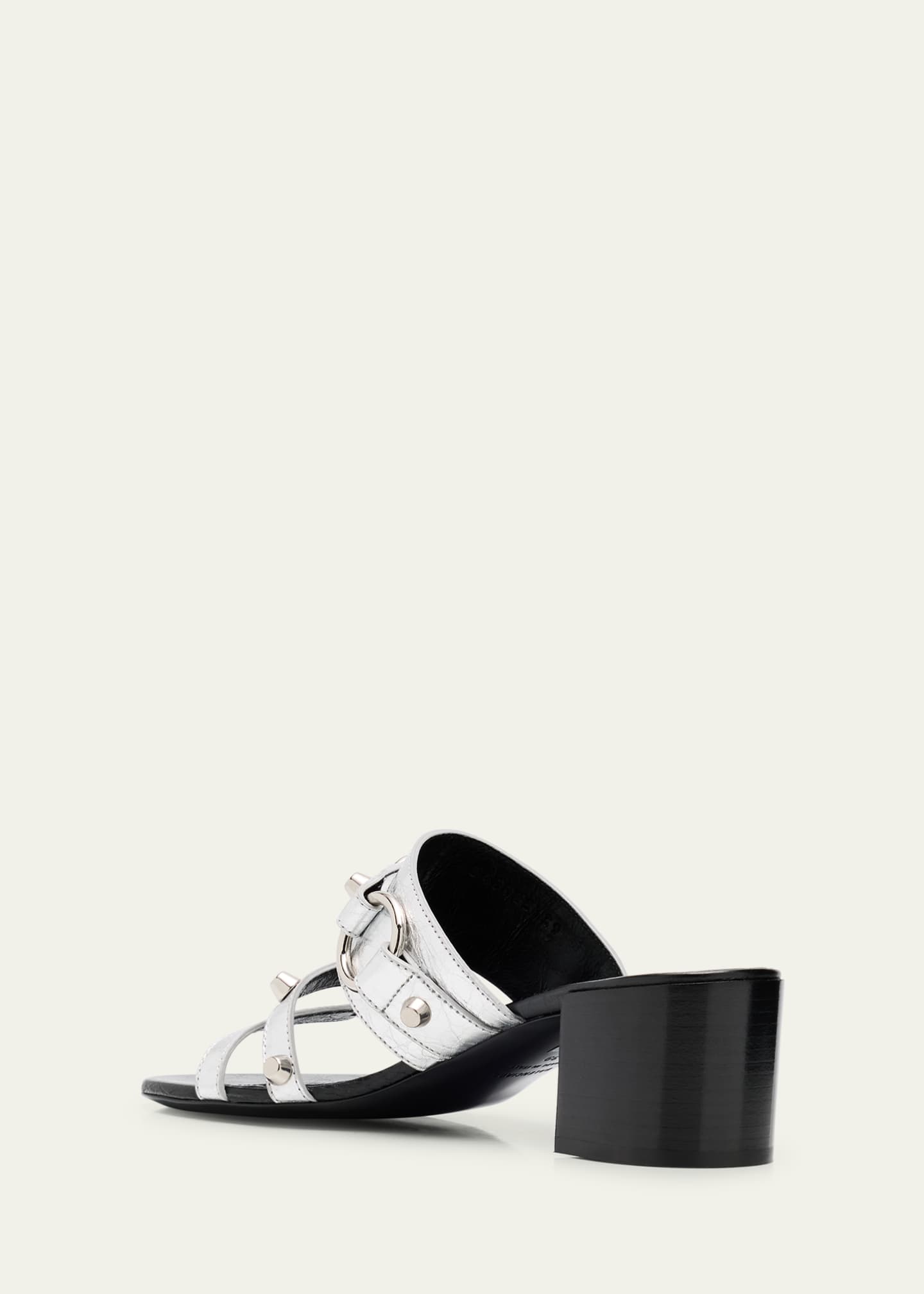 Balenciaga City Leather Block-Heel Sandals Image 4 of 6