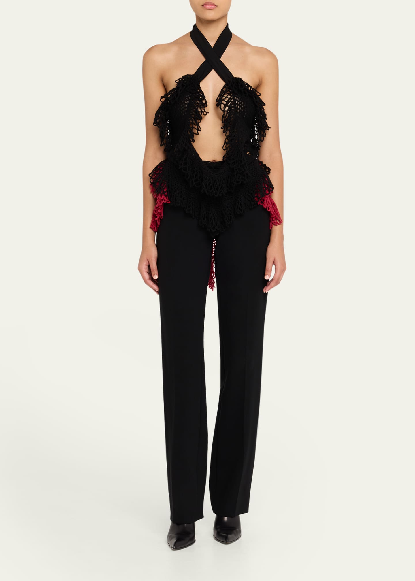 Backless Knit Heart Top