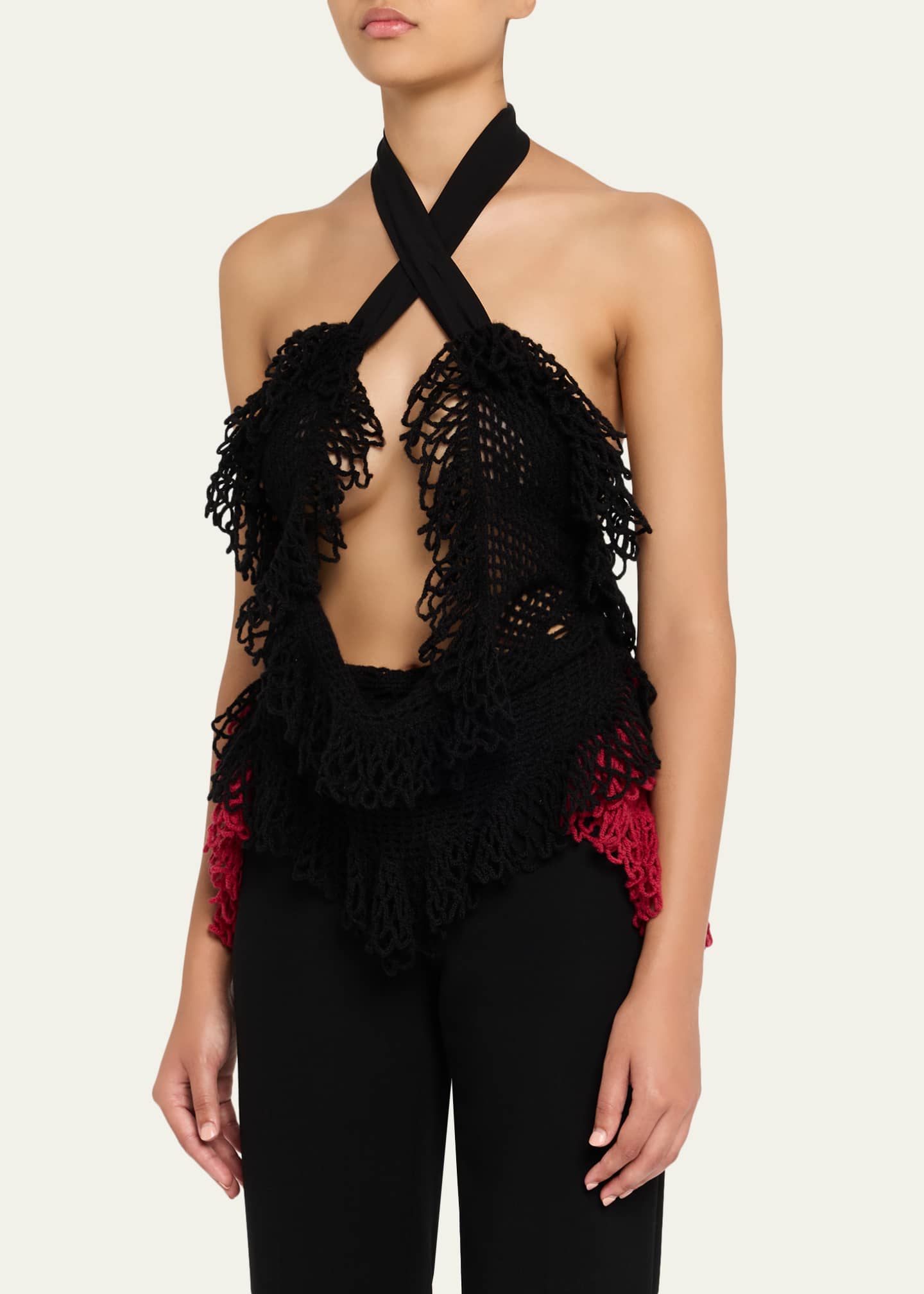 Backless Knit Heart Top