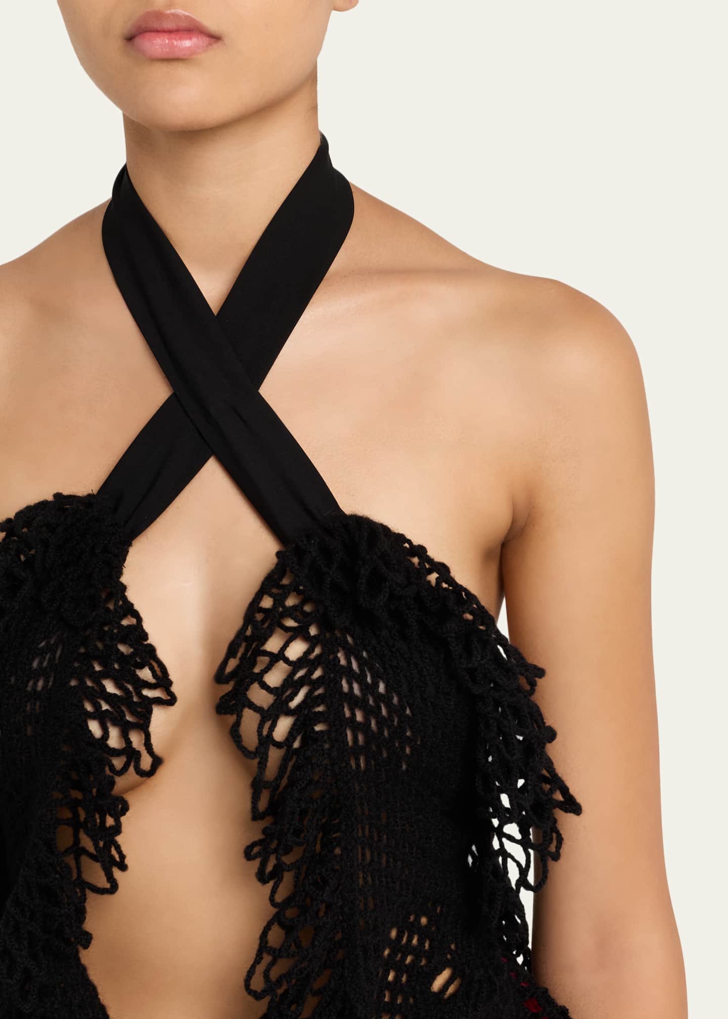 Backless Knit Heart Top