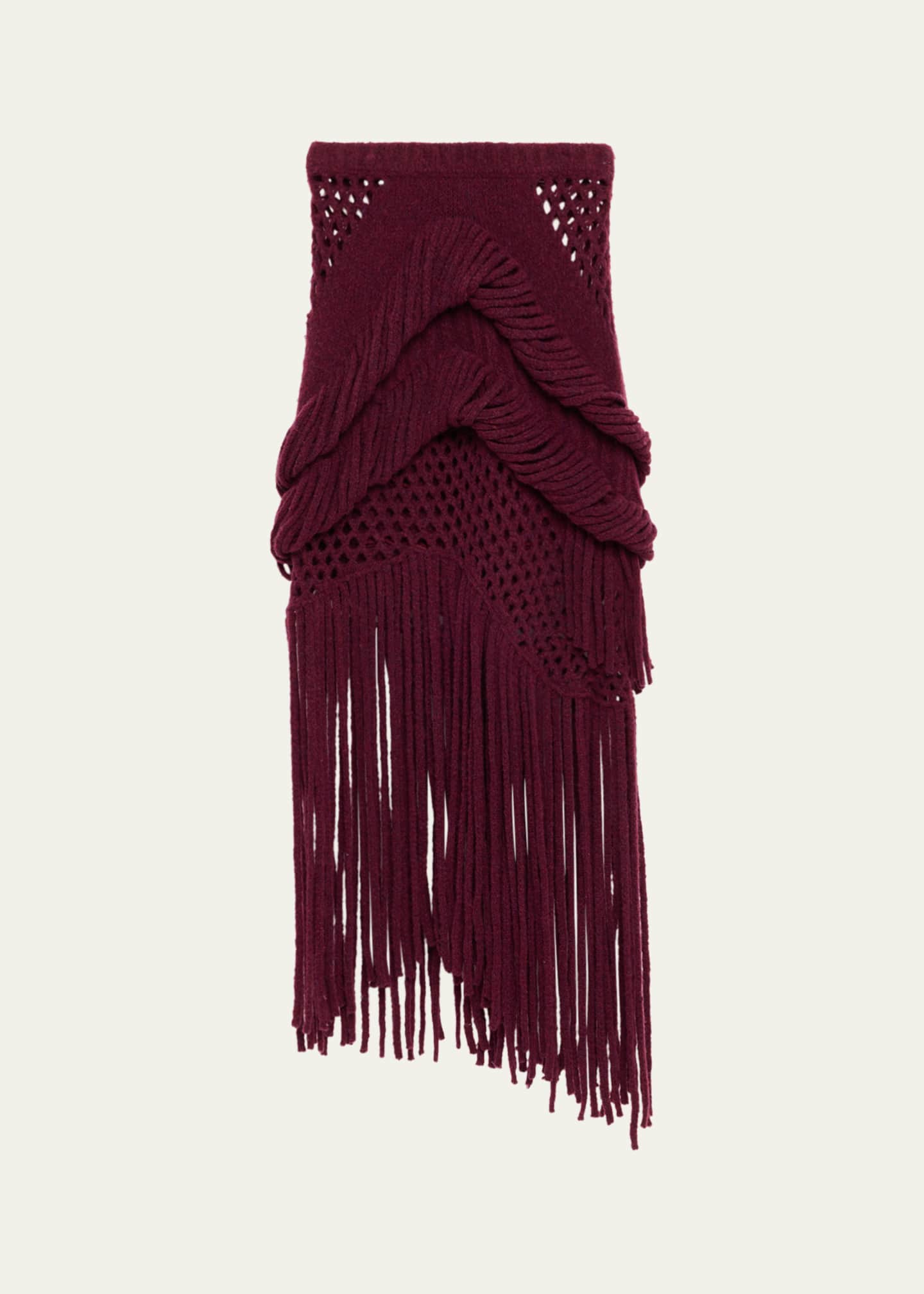 Diotima Medusa Fringe Knit Skirt Image 1 of 5