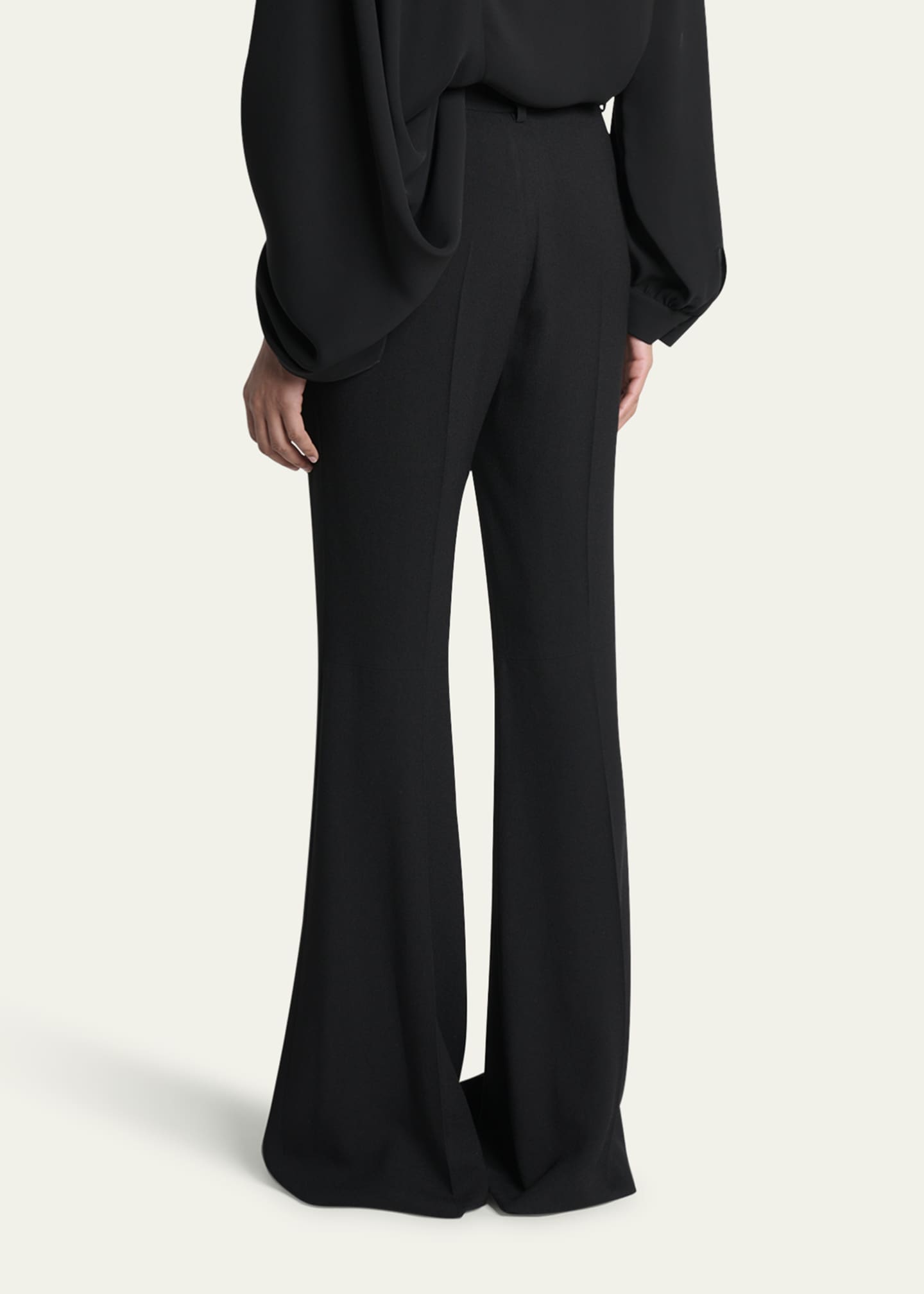 パンツ 90s BALENCIAGA crepe 2tuck wide slacks Balenciaga High-Rise Flare Pants - Bergdorf Goodman