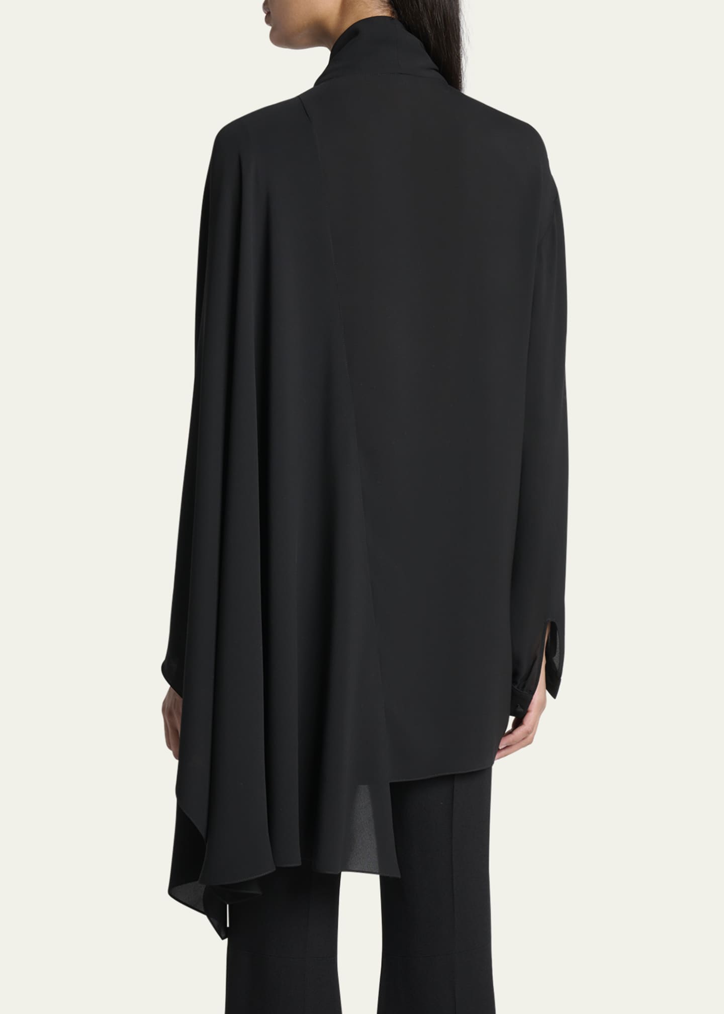 Women's Scarf Blouse in Black | Balenciaga US