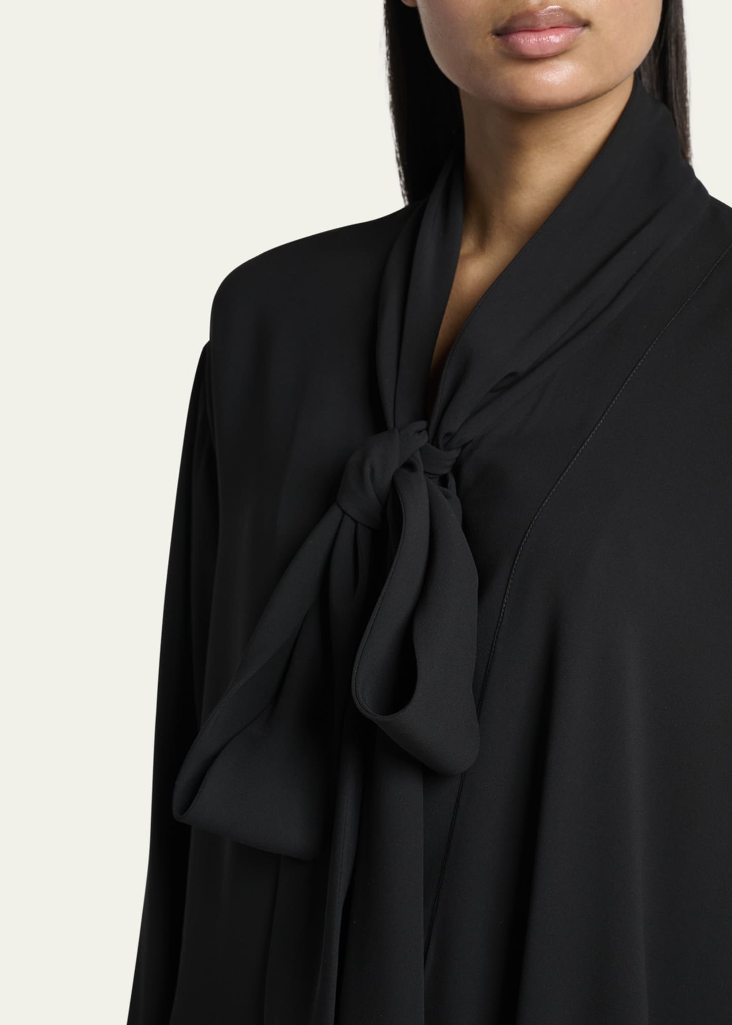 バレンシアガ Balenciaga Scarf Blouse Women's Scarf Blouse in Black | Balenciaga US