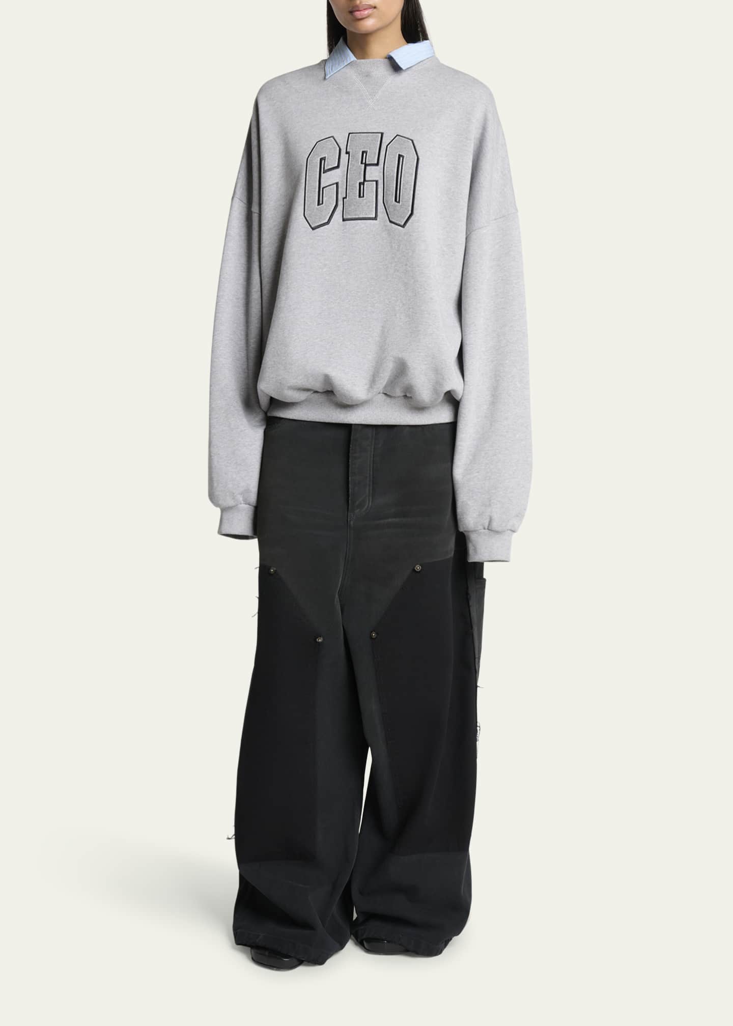 Balenciaga CEO Crewneck Sweatshirt - Bergdorf Goodman