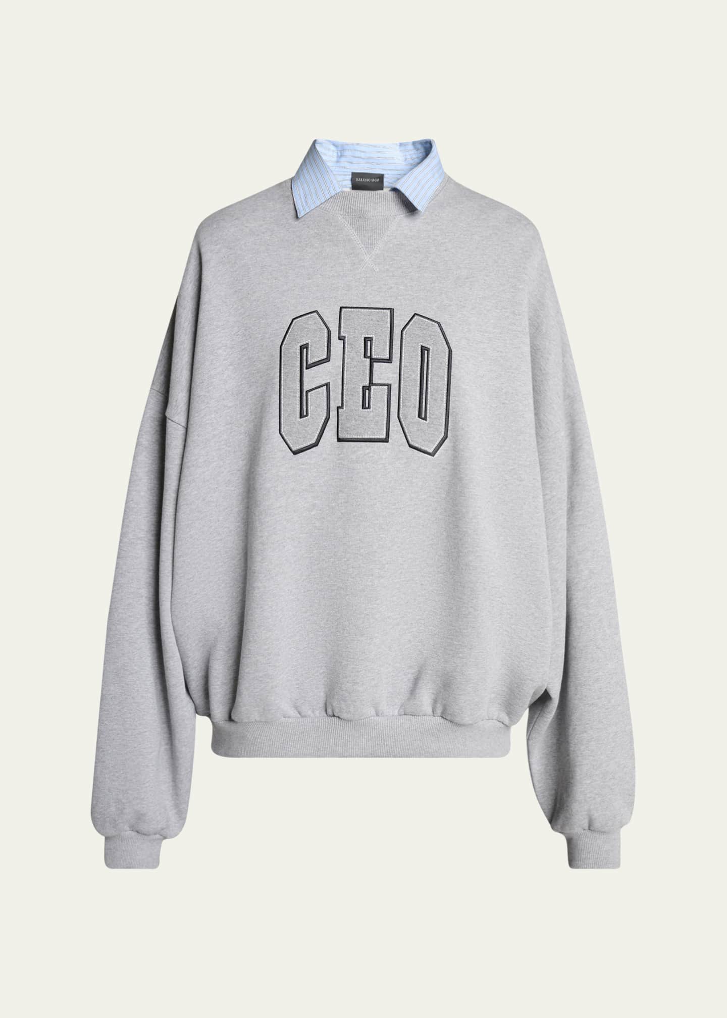 Balenciaga CEO Crewneck Sweatshirt - Bergdorf Goodman