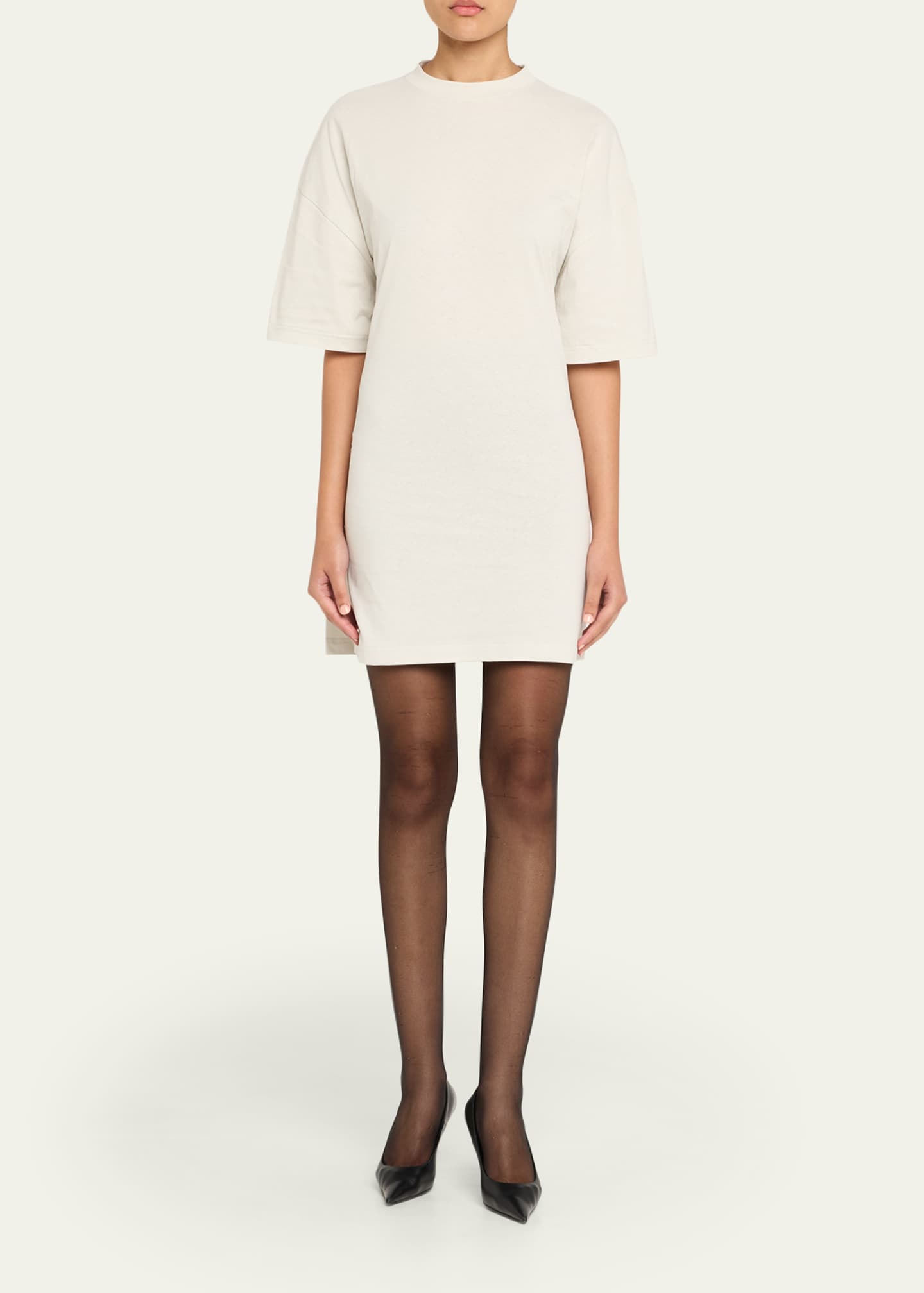 【関税&送料込】Balenciaga Semi-Fitted Dress Balenciaga Short-Sleeve Mini T-Shirt Dress - Bergdorf Goodman
