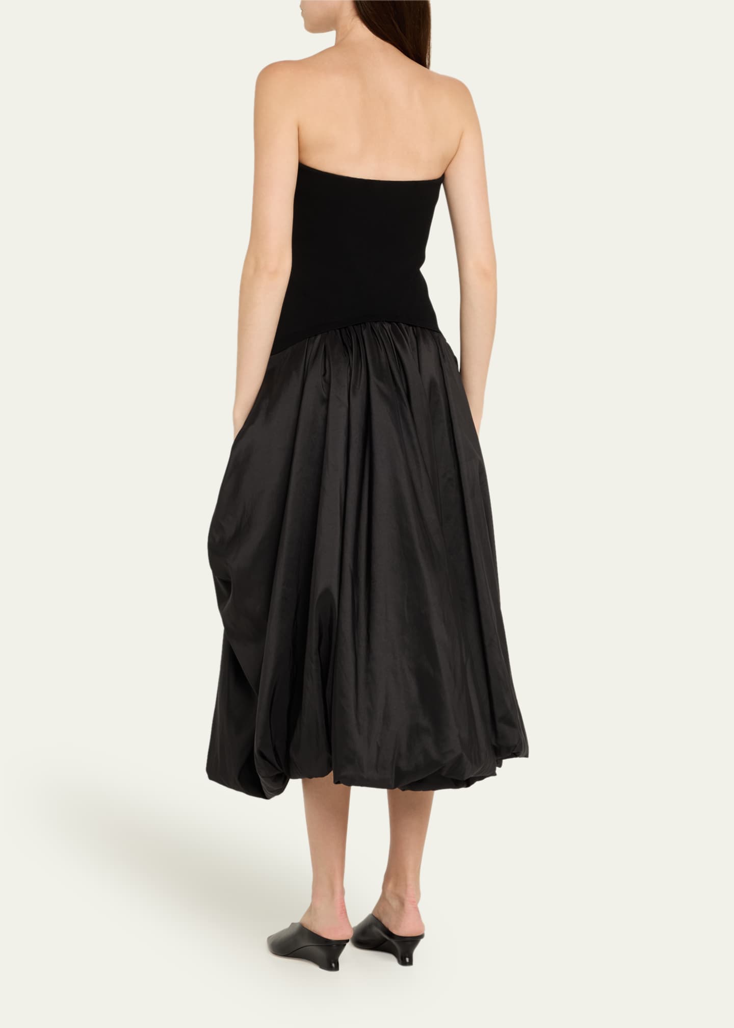 Izzy Strapless Taffeta Midi Dress