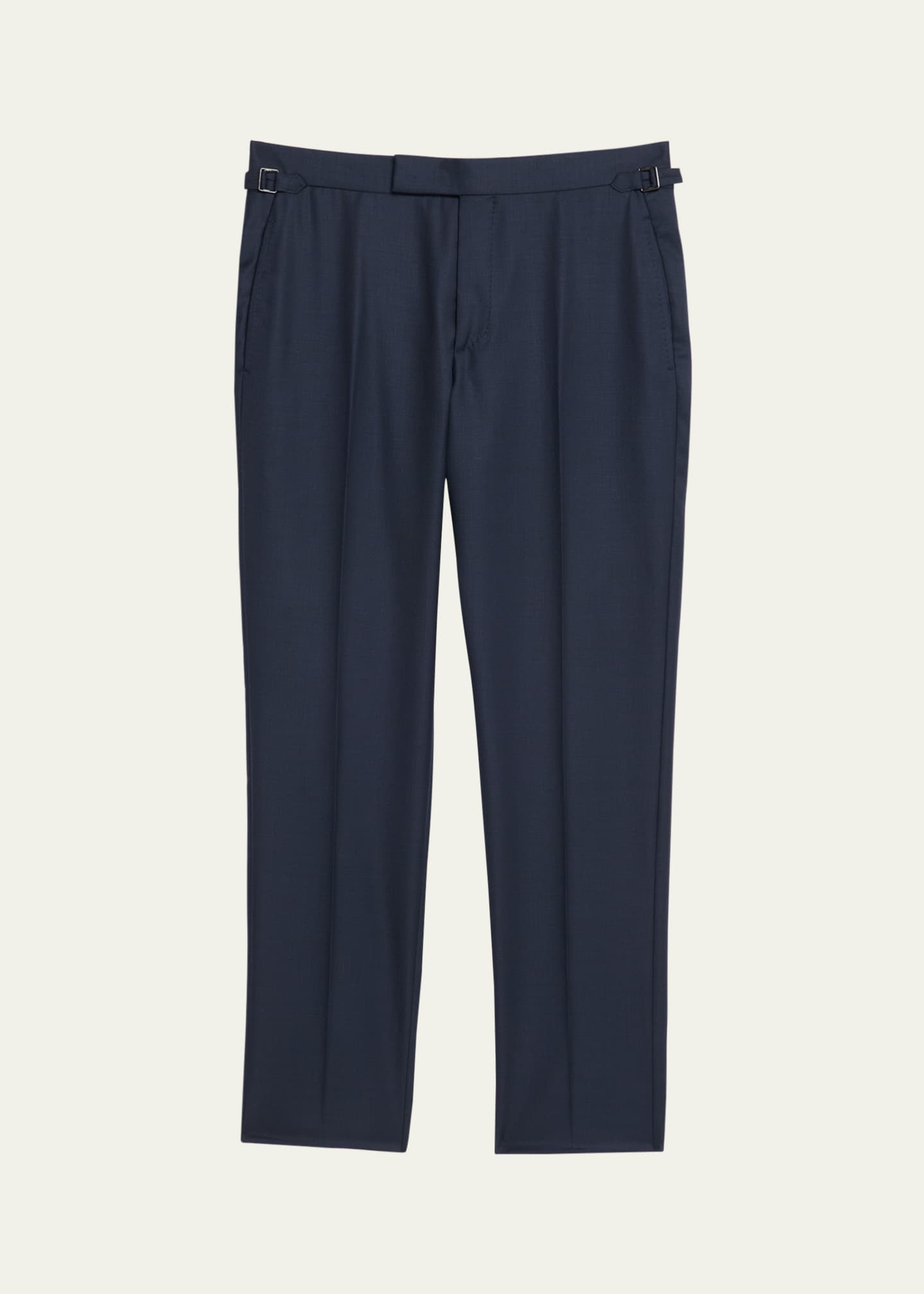 TOM FORD Men's Wool Sharkskin Flat-Front Pants Image 1 of 5