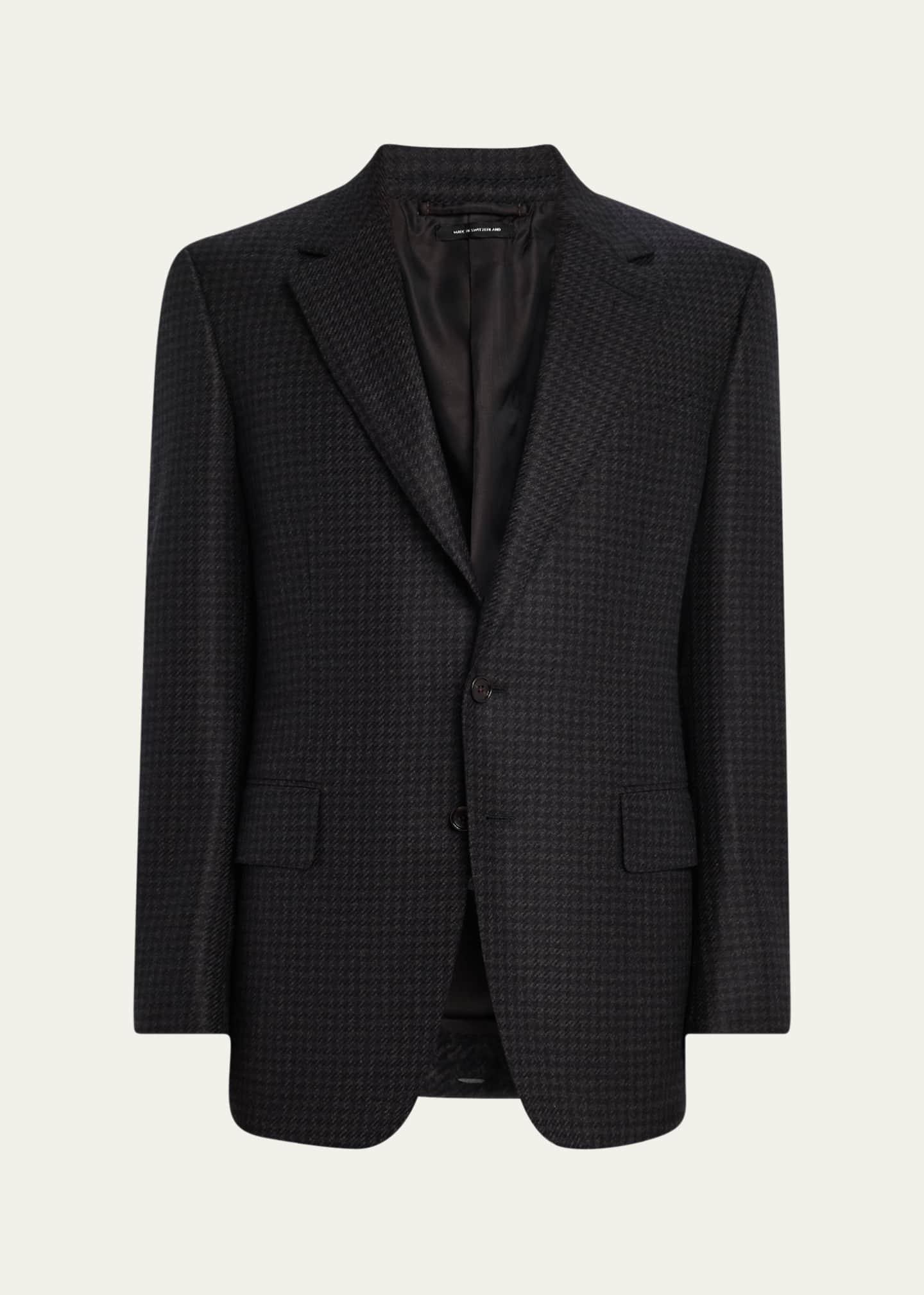 TOM FORD Men's Wool Pied De Poule Single-Breasted Sport Coat Image 1 of 8