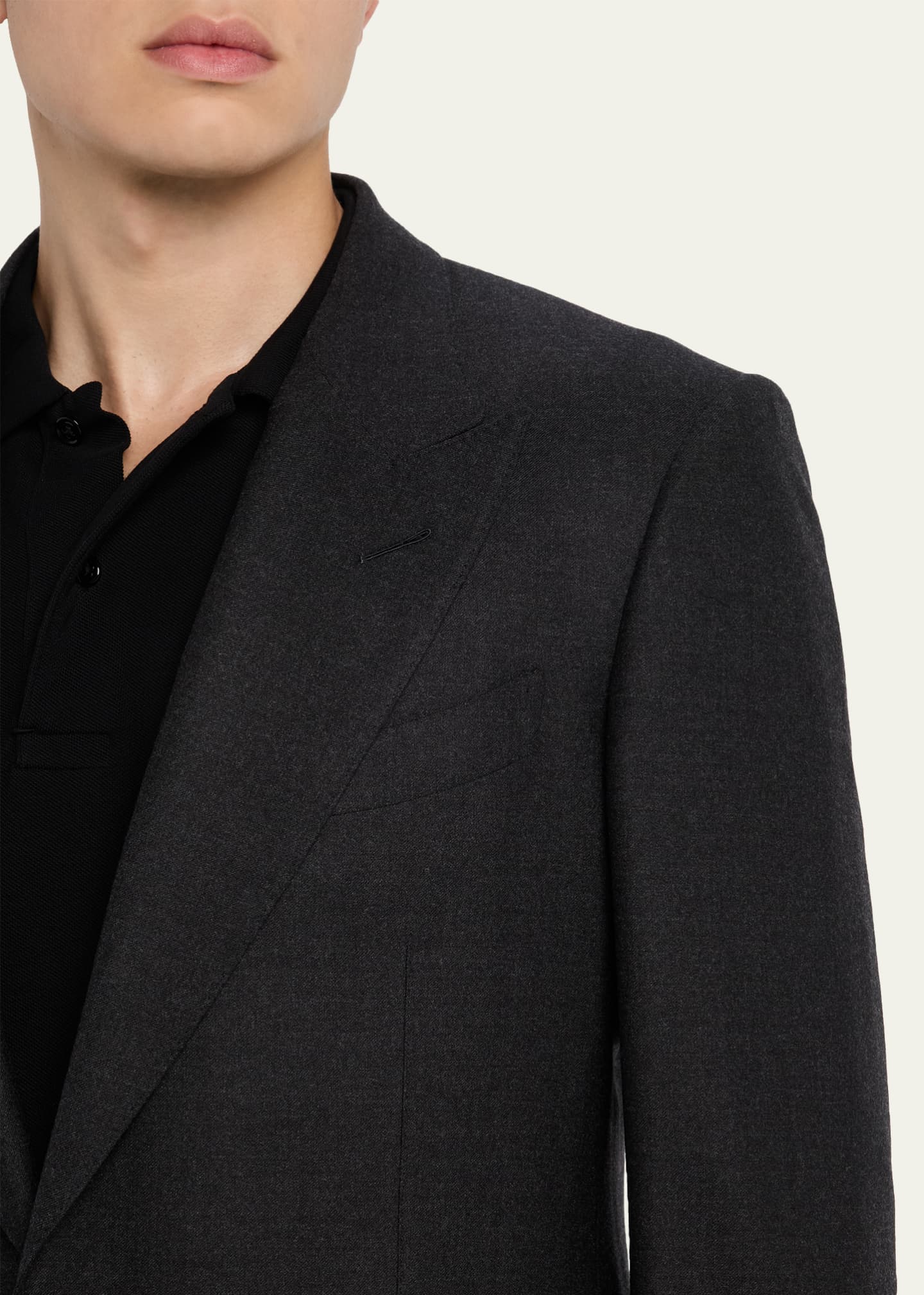 TOM FORD Men's Wool Flannel Notch Lapel Two-Piece Suit Image 6 of 8
