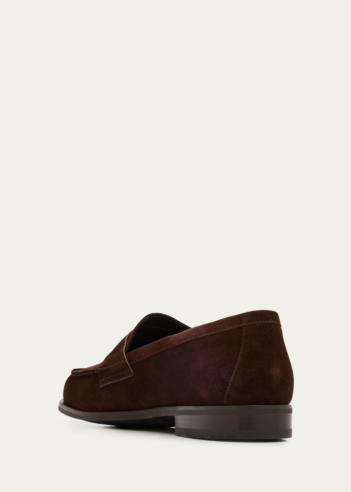 Men's Suede Tri-Coin Penny Loafers