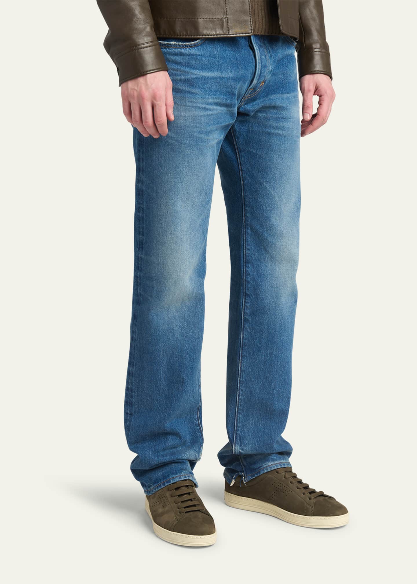 TOM FORD Men's Warwick Nubuck Leather Sneakers Image 2 of 6