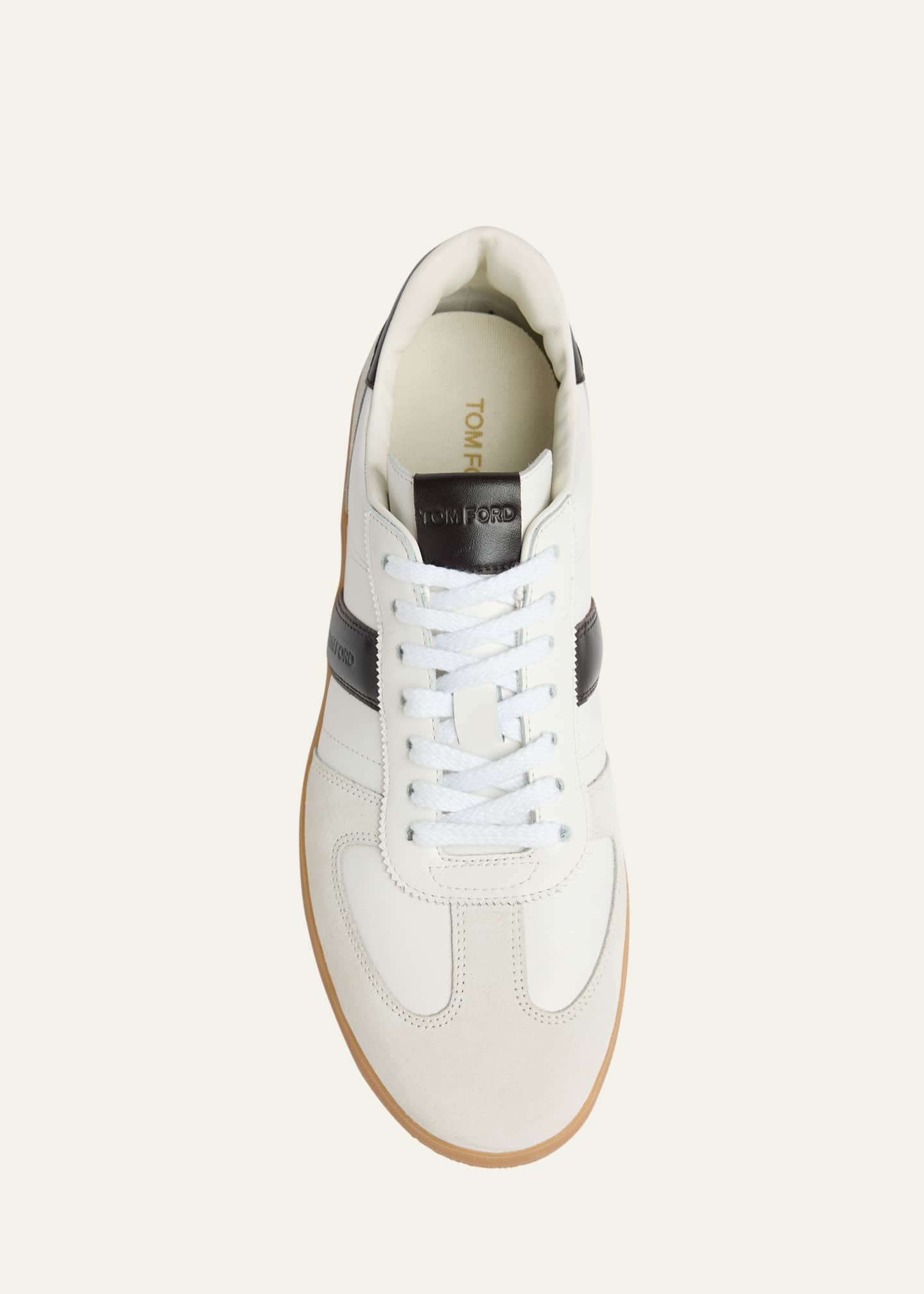 TOM FORD Men's Archer Suede and Leather Low-Top Sneakers Image 6 of 6