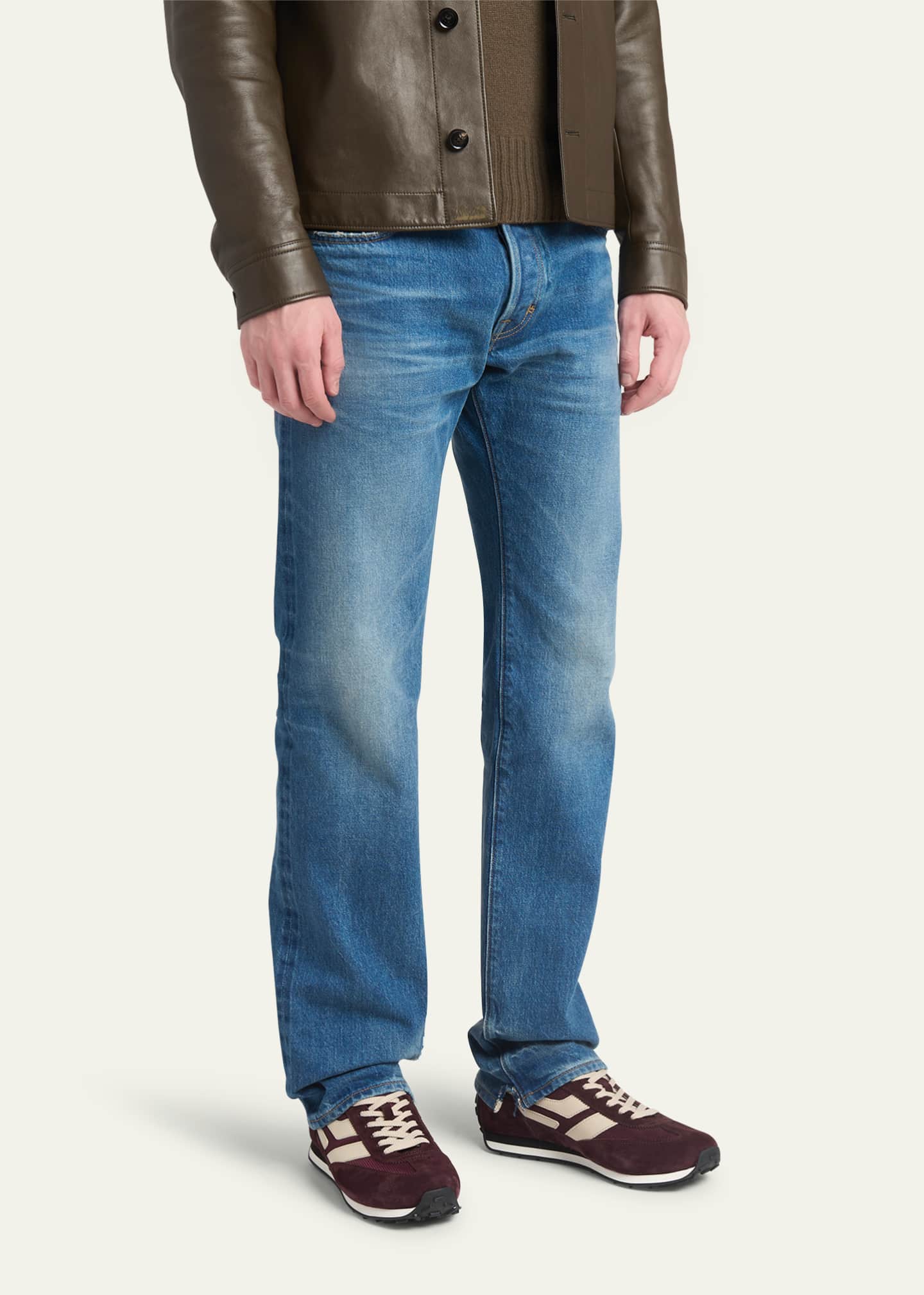 TOM FORD Men's Mick Tech Fabric and Suede Sneakers Image 2 of 6