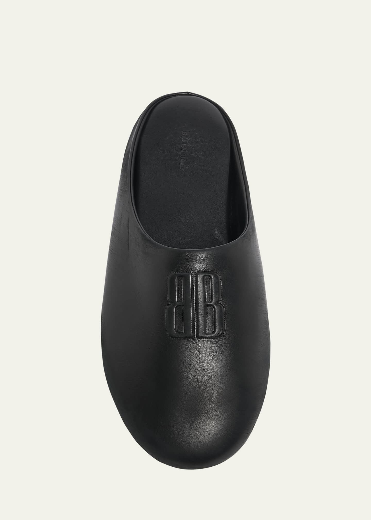 Balenciaga Men's Chateau Leather Mule Flats Image 6 of 6