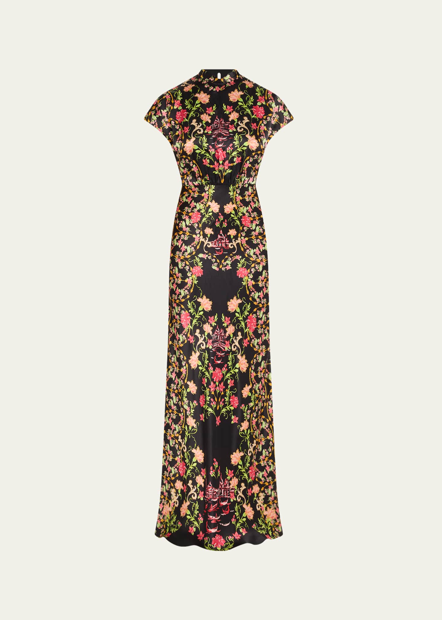 Saloni Fabienne Silk Long Dress Image 1 of 5