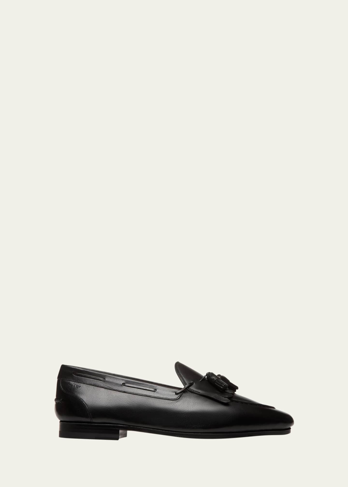 Bally Men's Parthan Kiltie Buffalo Leather Tassel Loafers