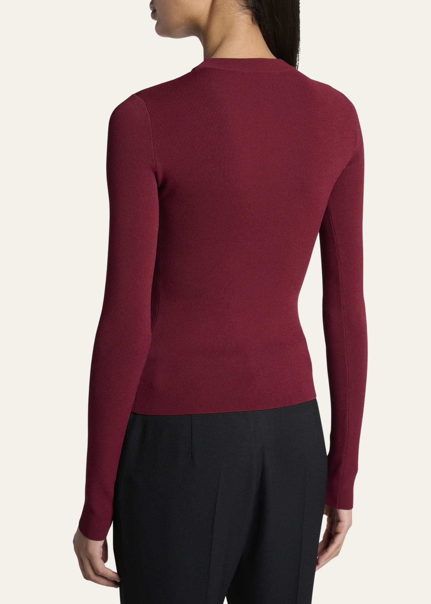 BB Logo Long-Sleeve Rib Sweater