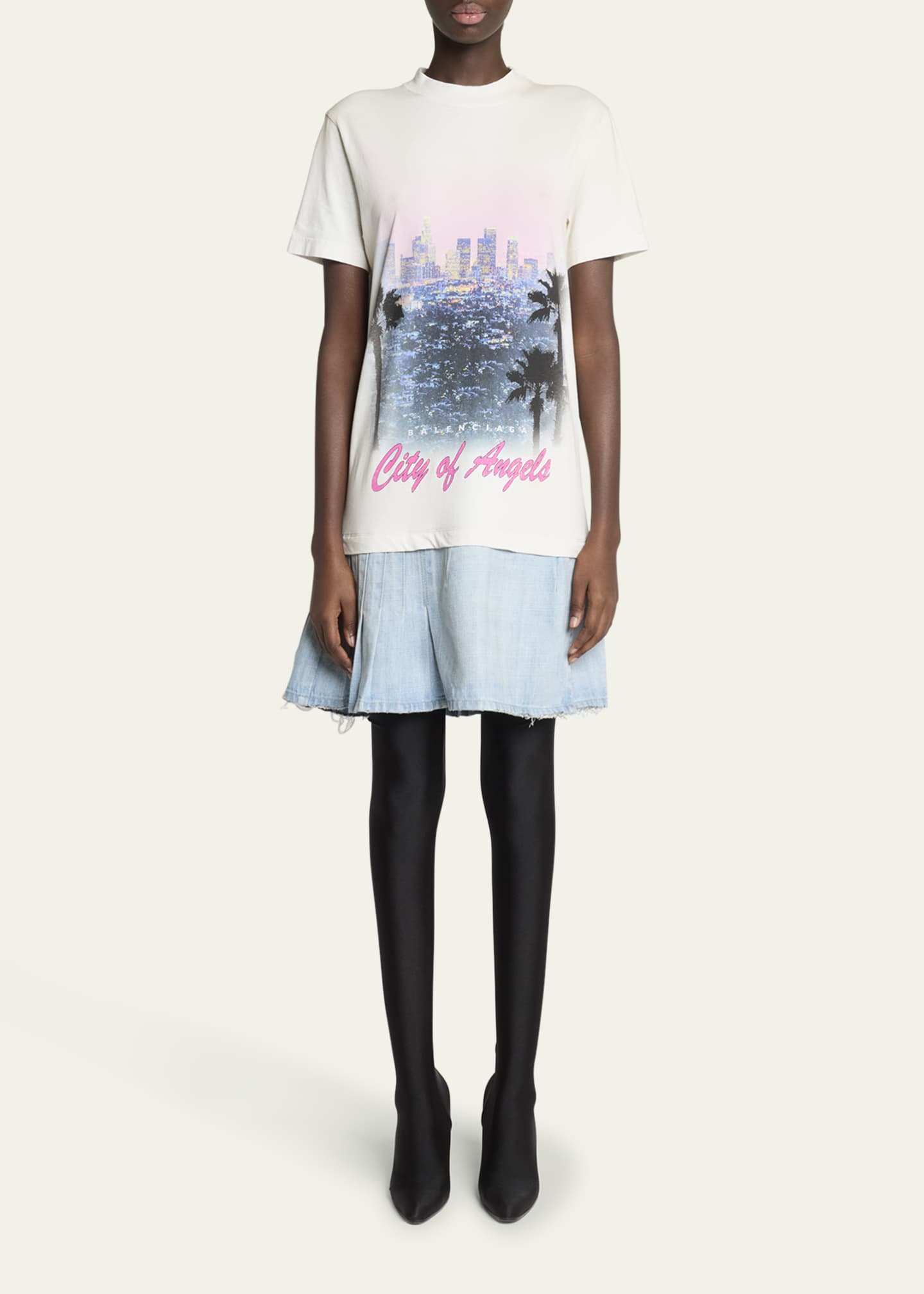 【BALENCIAGA】 ワンピース Mini shirt dress BALENCIAGA Cotton-poplin mini shirt dress | NET-A-PORTER