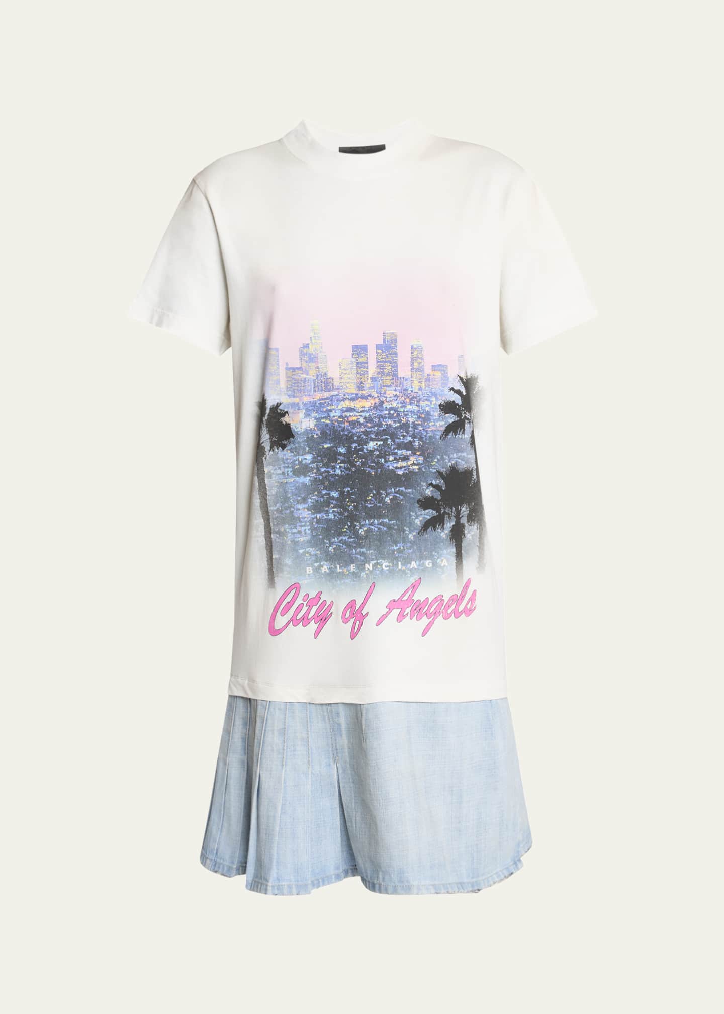 Balenciaga Layered Mini Graphic T-Shirt Dress - Bergdorf Goodman