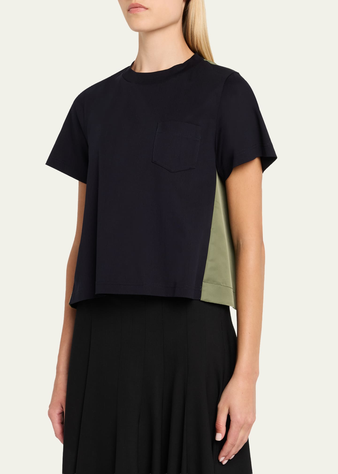 POLYPLOID半袖シャツAURALEE toogood HYKE Sacai SACAI Short-Sleeve Nylon Cotton T-Shirt - Bergdorf Goodman