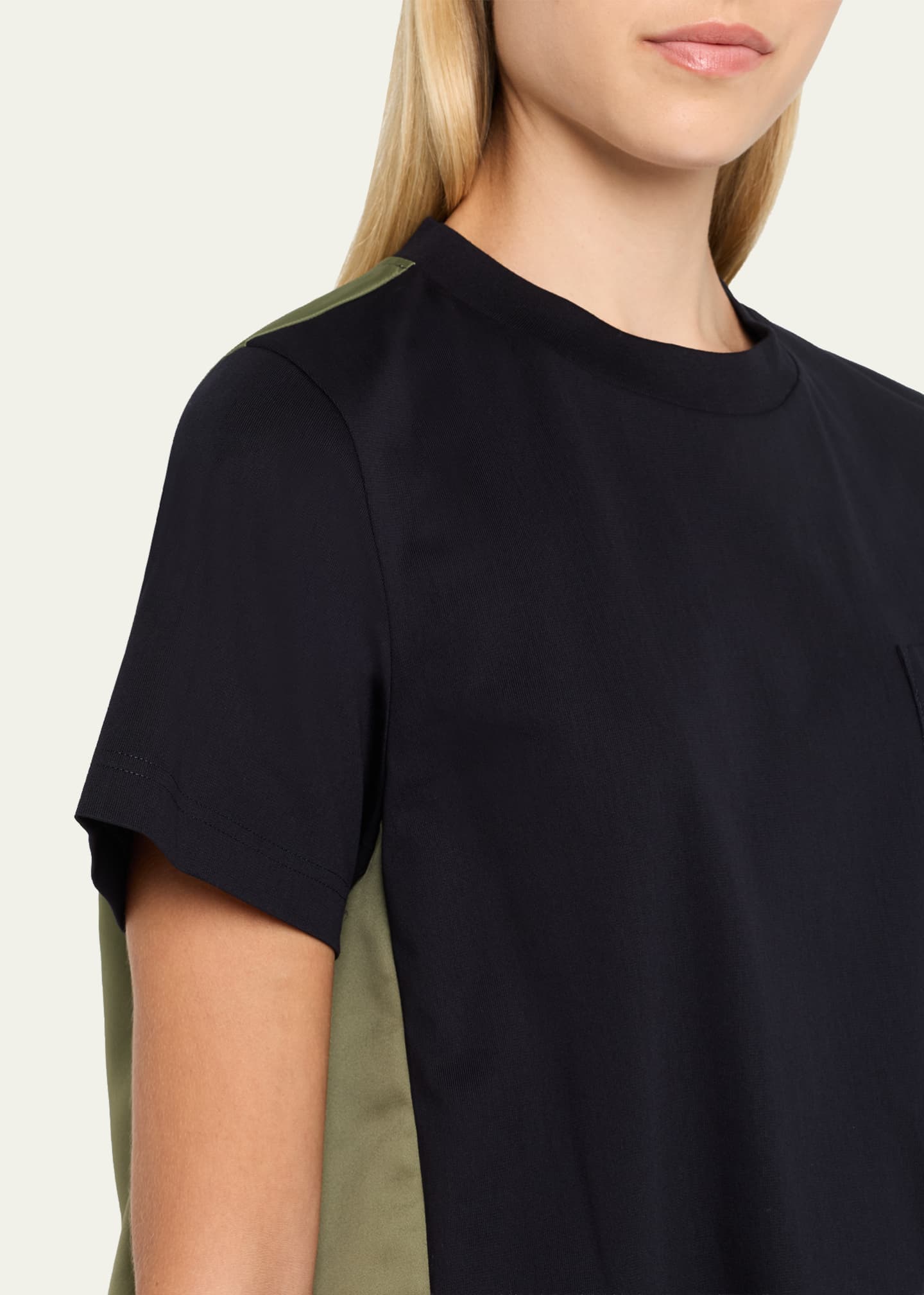 POLYPLOID半袖シャツAURALEE toogood HYKE Sacai SACAI Short-Sleeve Nylon Cotton T-Shirt - Bergdorf Goodman