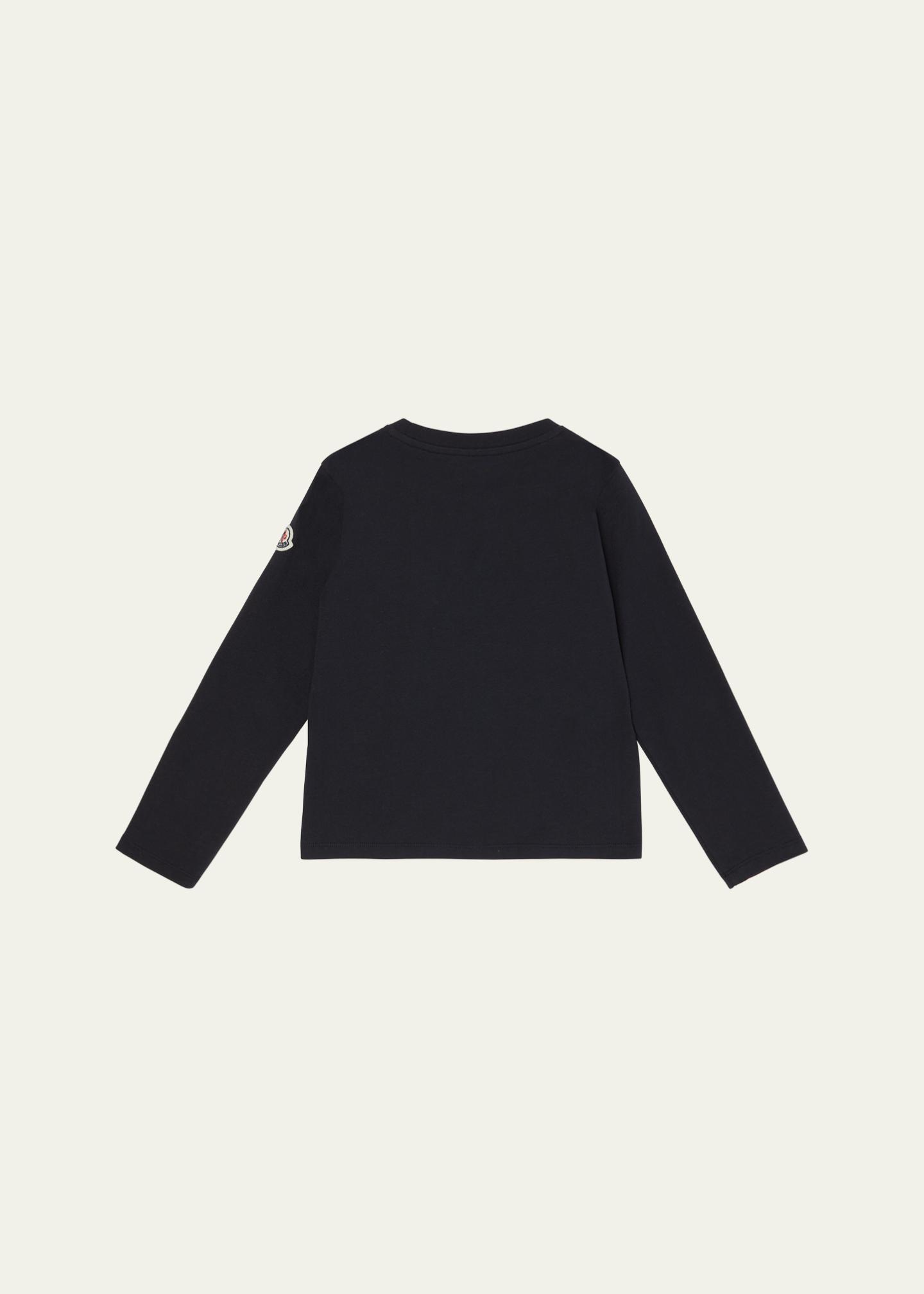 Moncler Girl's 3D Flower Long-Sleeve T-Shirt, Size 12-14
