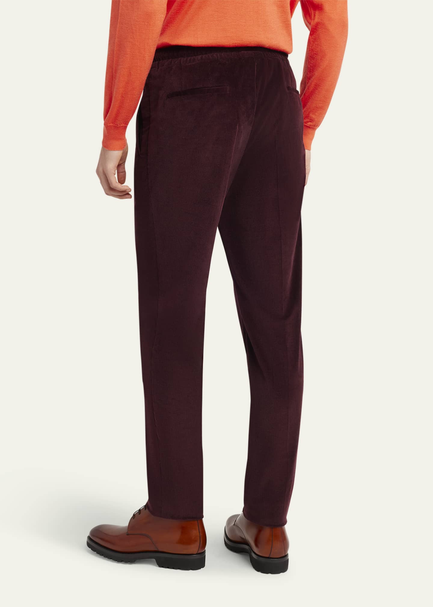 Kiton Men's Corduroy Slim Single-Pleated Pants - Bergdorf Goodman