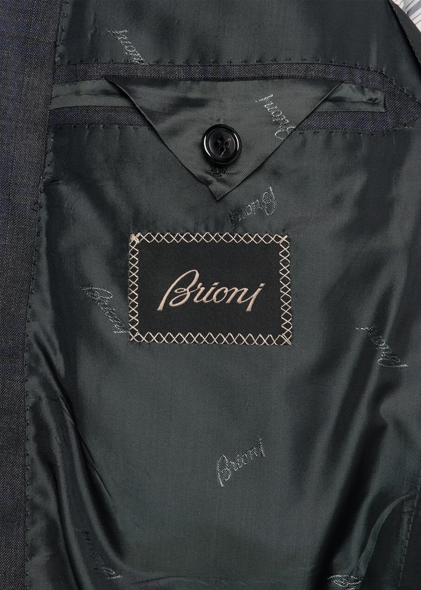 Brioni Men's Wool and Silk Tonal Check Two-Piece Suit Image 8 of 8