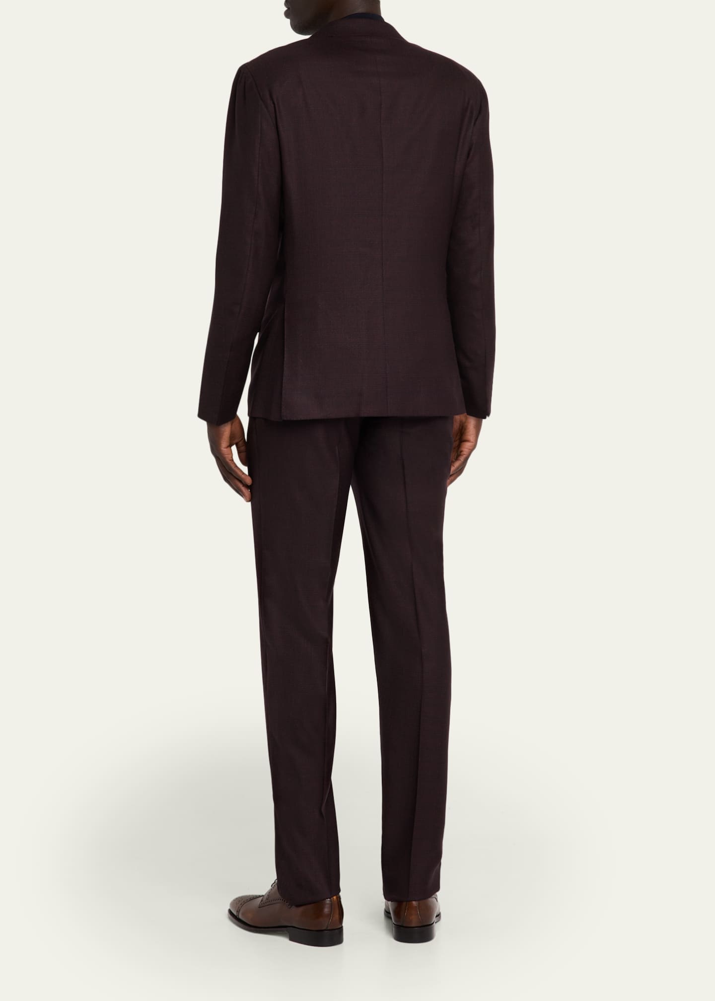 Kiton Men's Cashmere Plaid Modern Fit Two-Piece Suit Image 3 of 8
