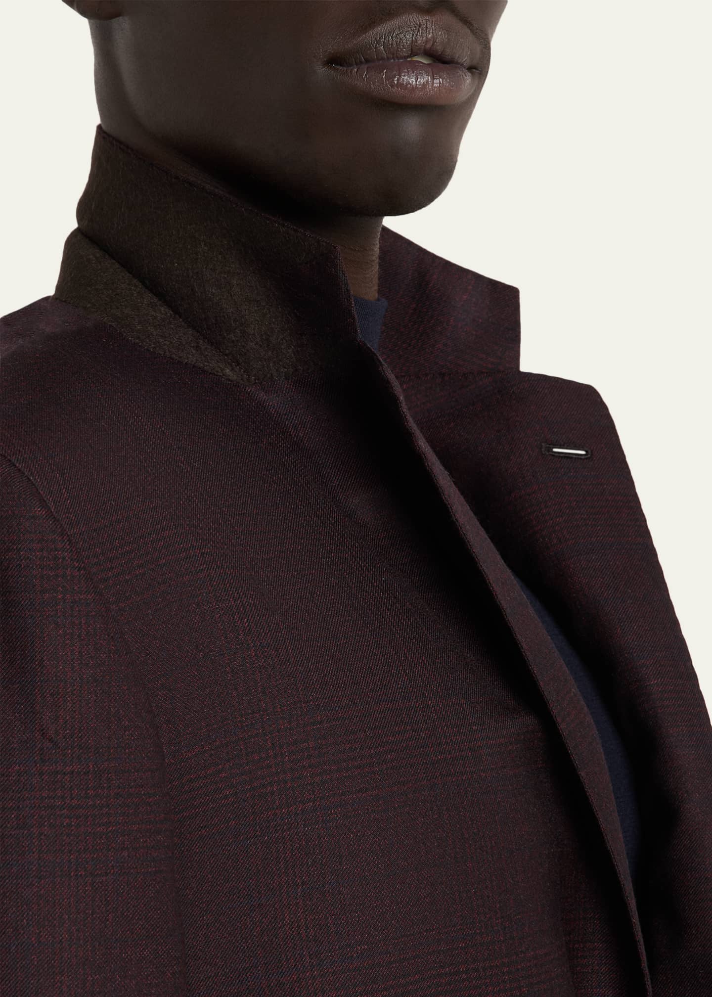 Kiton Men's Cashmere Plaid Modern Fit Two-Piece Suit Image 8 of 8