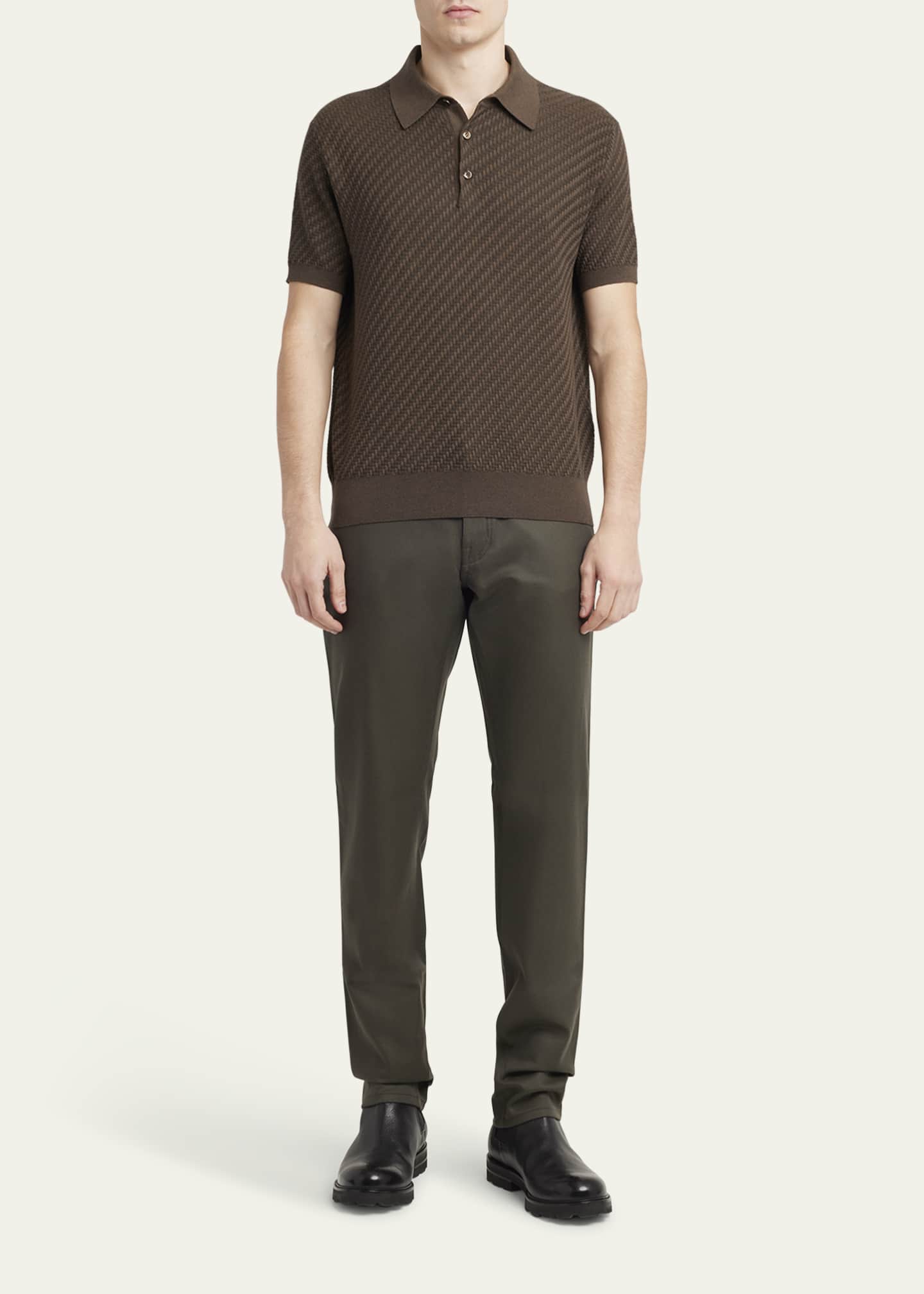 Brioni Men's Slim Twill Five-Pocket Pants Image 2 of 5