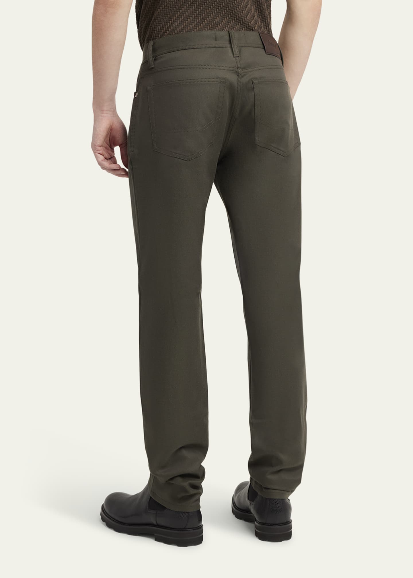Brioni Men's Slim Twill Five-Pocket Pants Image 3 of 5