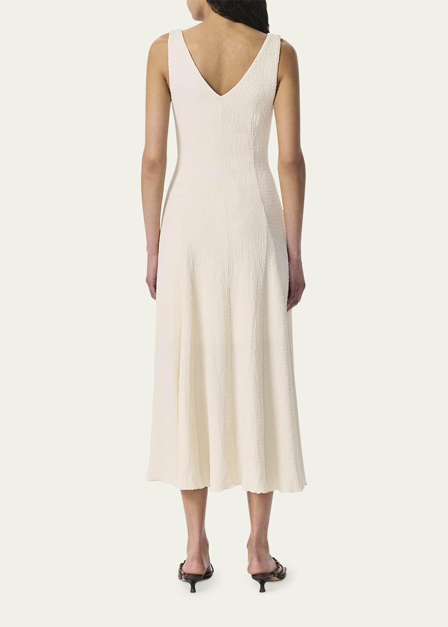 white halter neck lace dress Modal Lace-Trim Halterneck Maxi Dress in White - L