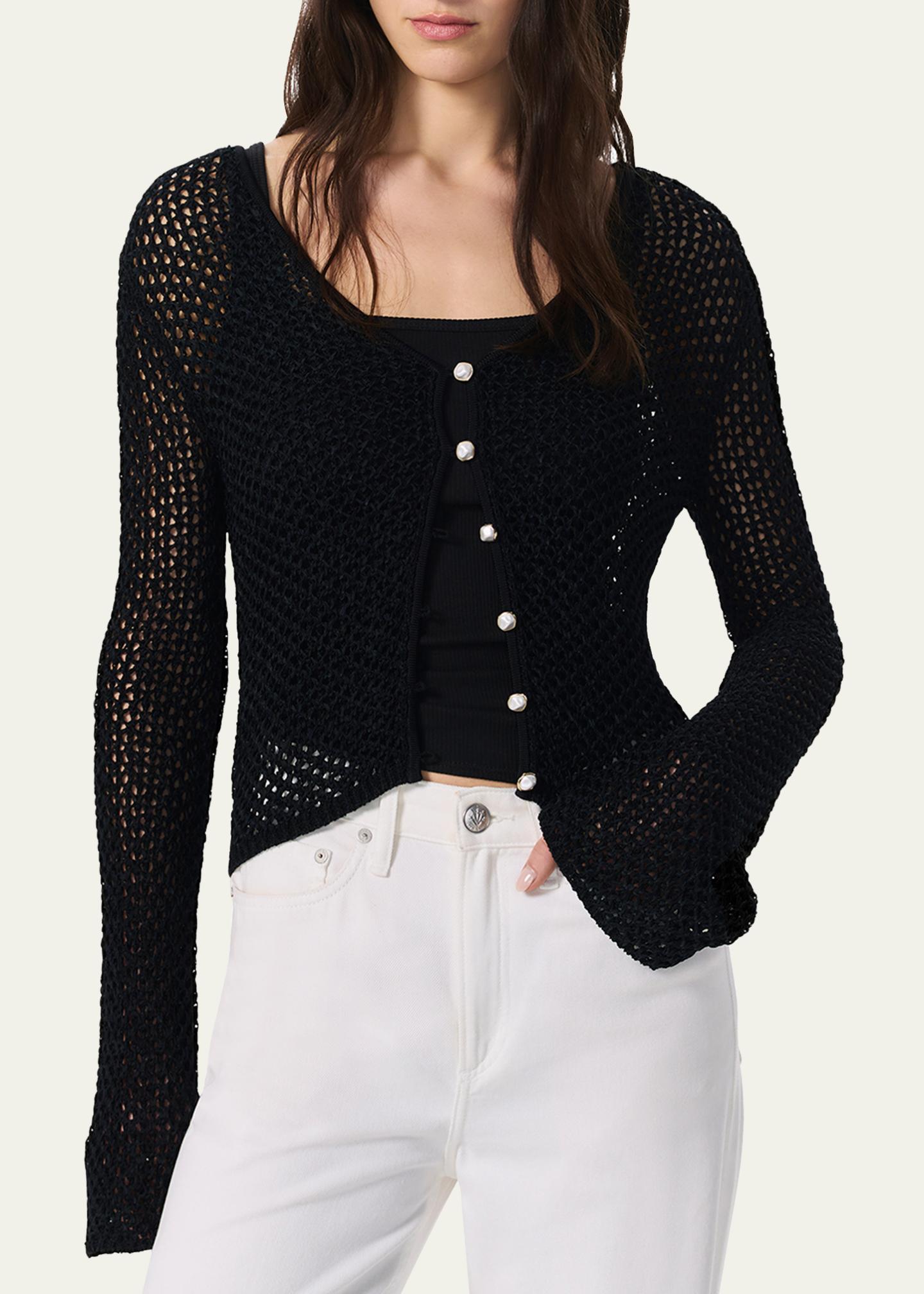 Rag & Bone Ellie Open-Knit V-Neck Cardigan - Bergdorf Goodman