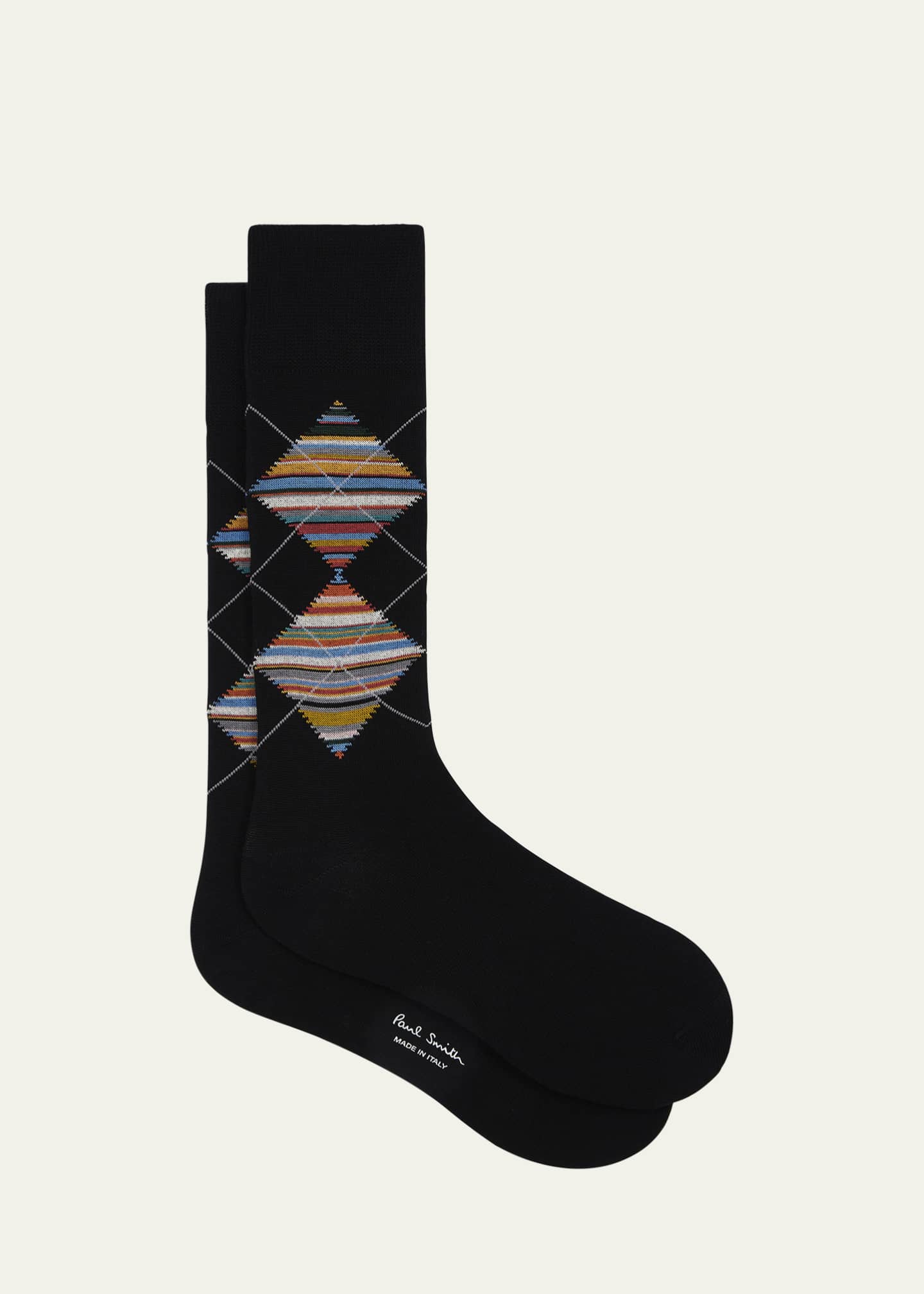 Paul Smith Men's Argyle Signature Stripe Crew Socks Image 1 of 2