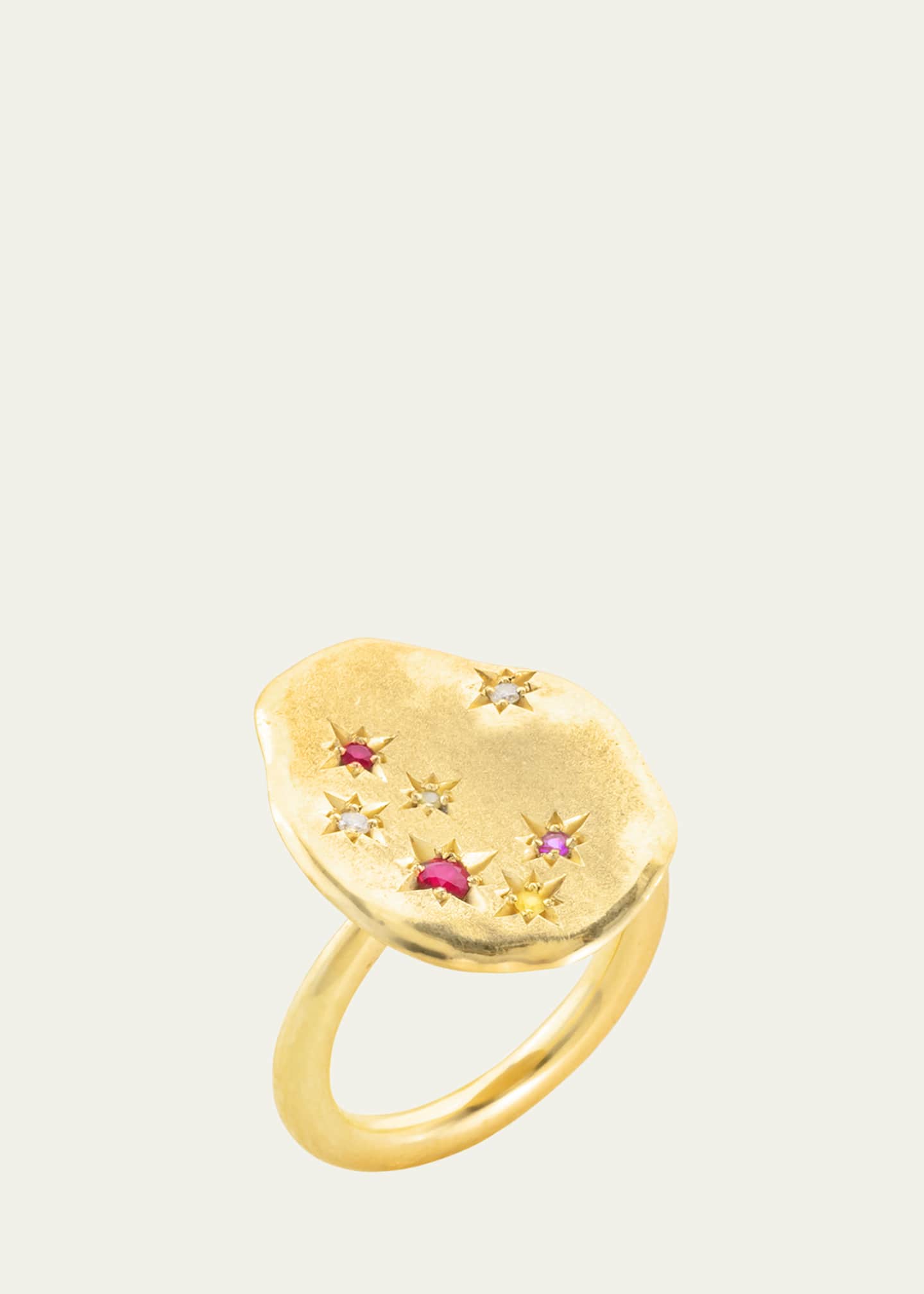 Mellerio 18K Yellow Gold Starry Night Ring, Size 7