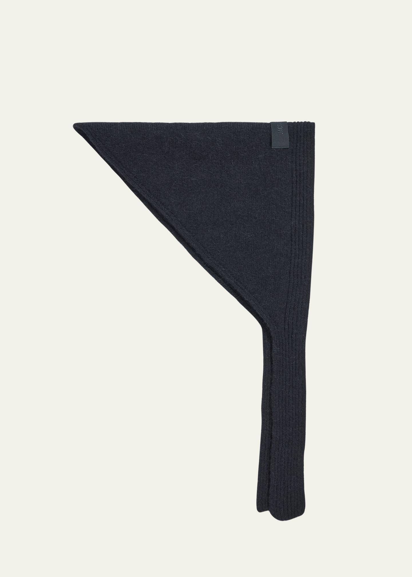 Jacquemus Men's Le Chale Grosgrain Logo Wool-Blend Scarf